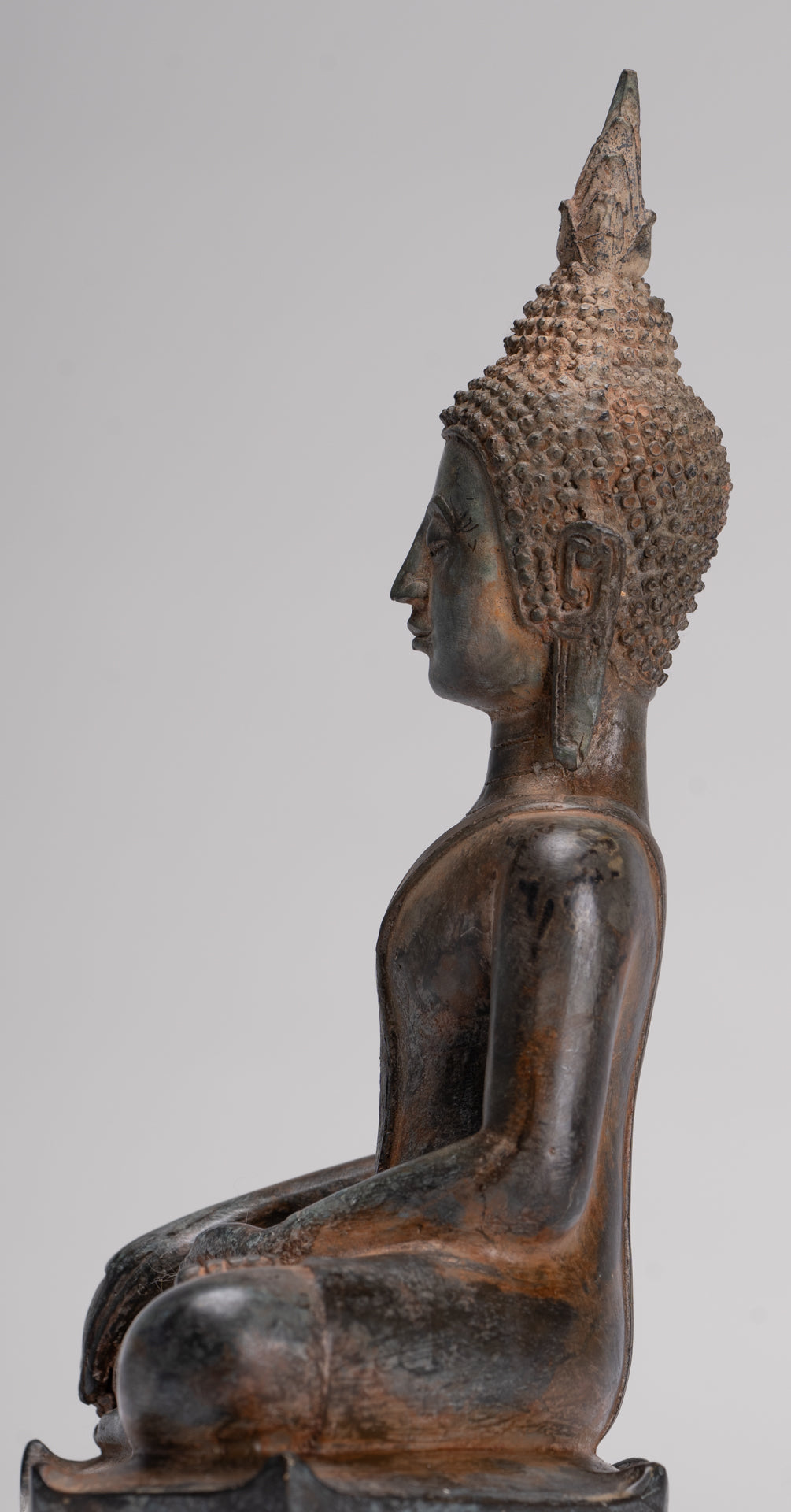 Buddha Statue - Antique Sukhothai Style Thai Enlightenment Buddha Statue - 23.5cm/9"