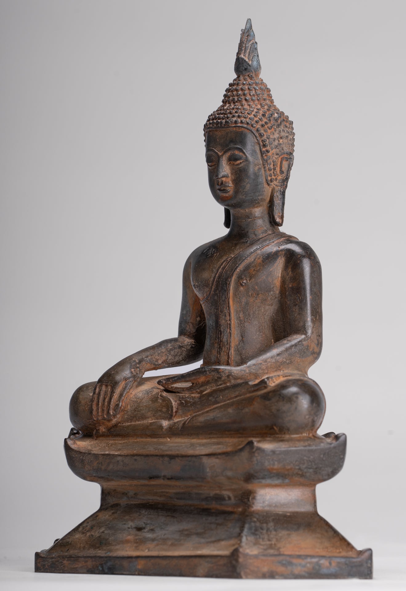 Buddha Statue - Antique Sukhothai Style Thai Enlightenment Buddha Statue - 23.5cm/9"