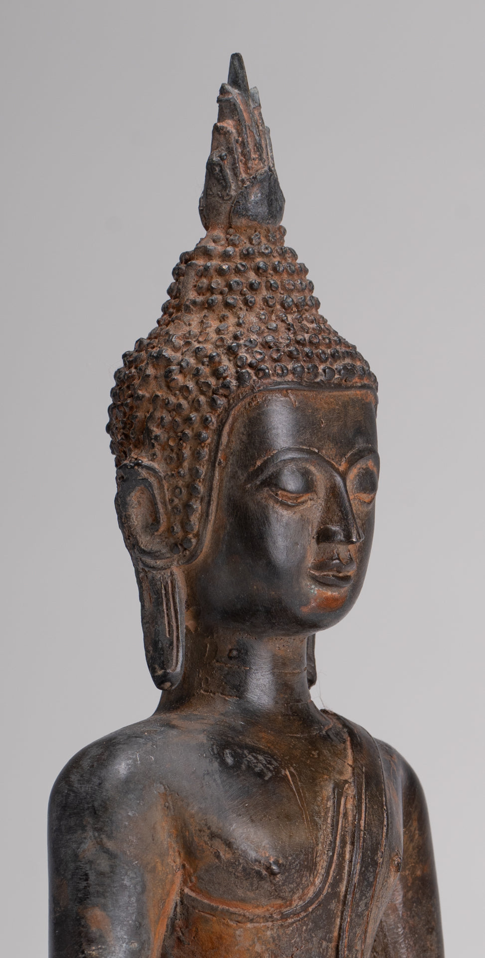 Buddha Statue - Antique Sukhothai Style Thai Enlightenment Buddha Statue - 23.5cm/9"