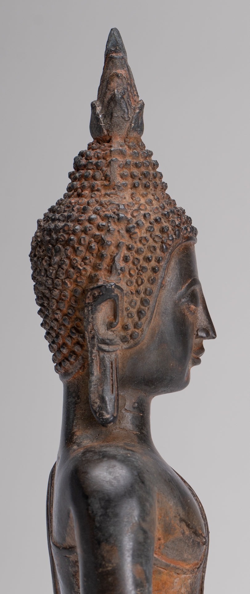 Buddha Statue - Antique Sukhothai Style Thai Enlightenment Buddha Statue - 23.5cm/9"