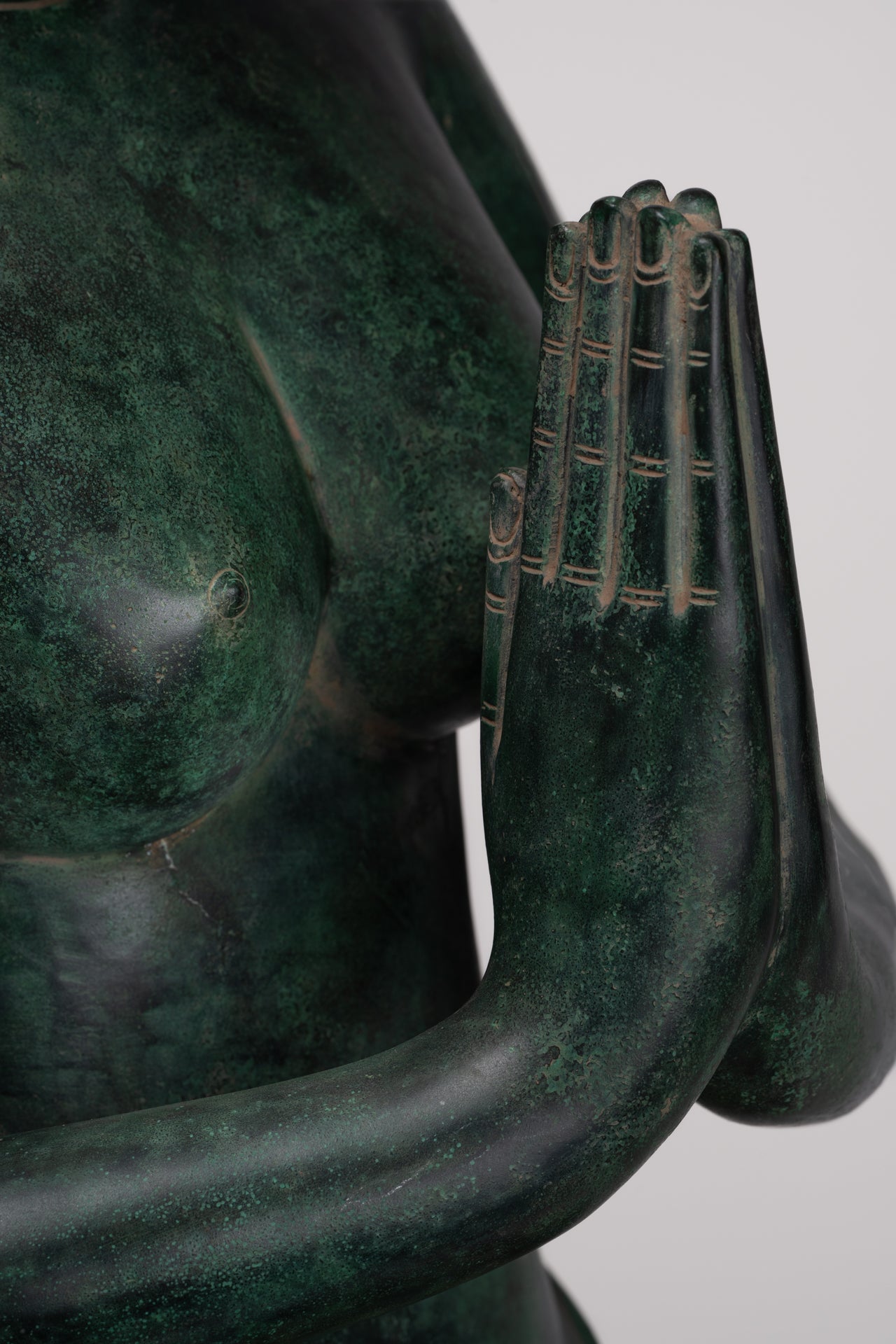 Deity Statue - Antique Khmer Style Bayon Prajnaparamita Statue / Goddess - 95cm/38"