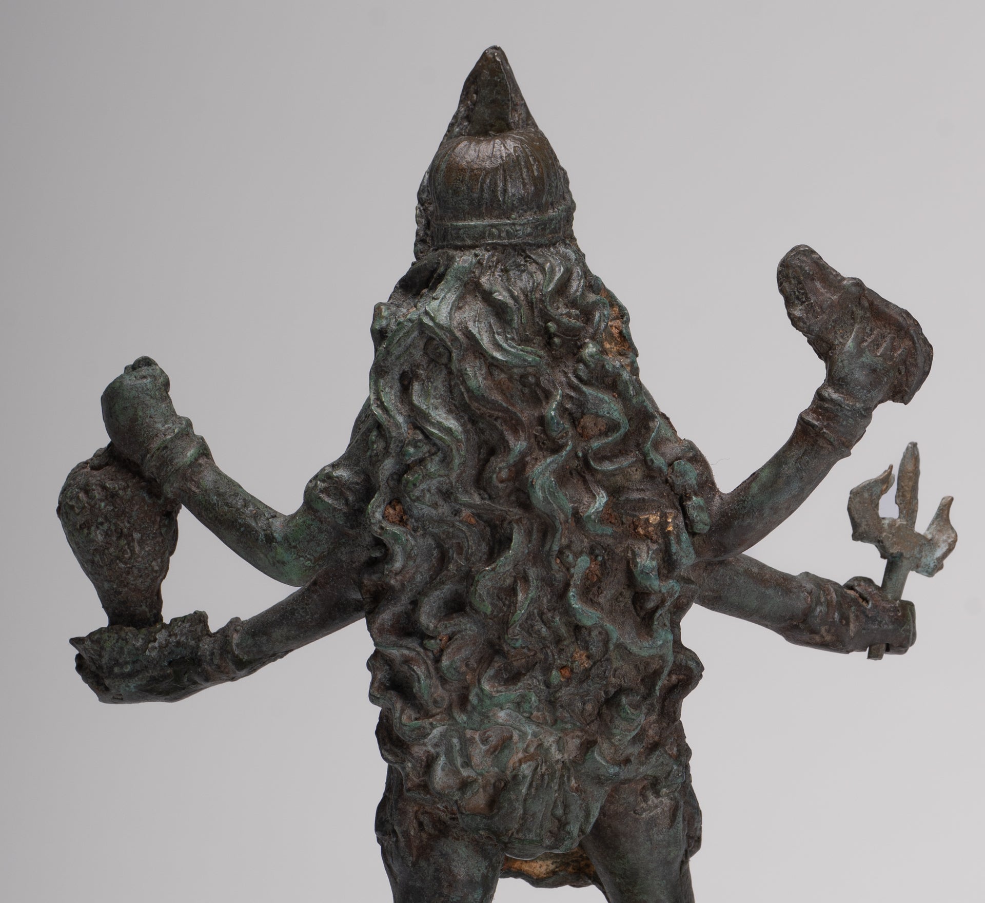 Kali Statue - Antique Indian Style Standing Bronze Kali or Mahakali Statue - 19cm/8"