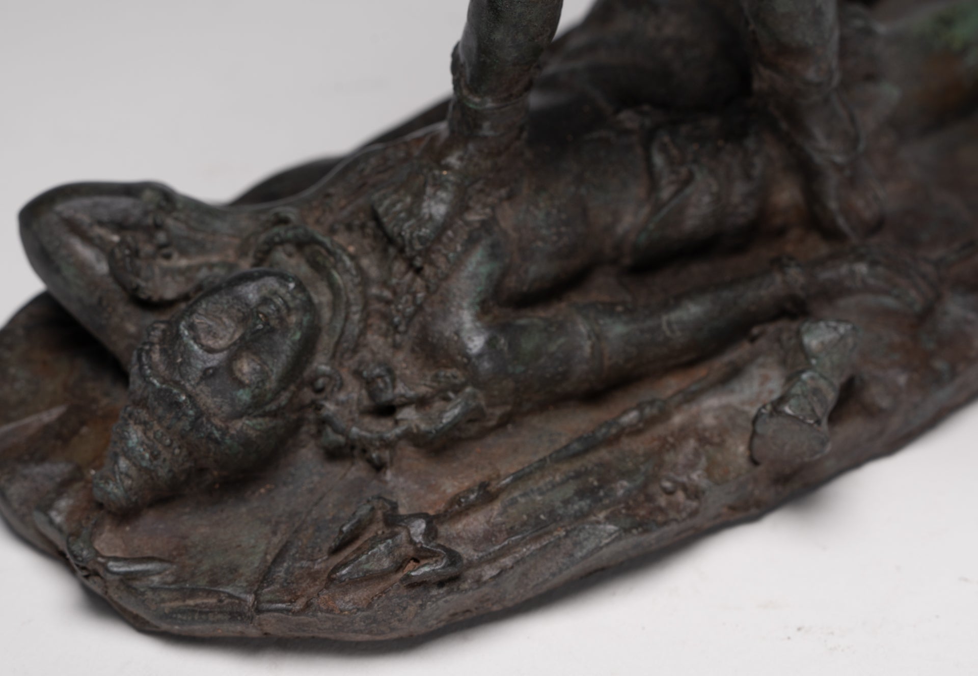 Kali Statue - Antique Indian Style Standing Bronze Kali or Mahakali Statue - 19cm/8"