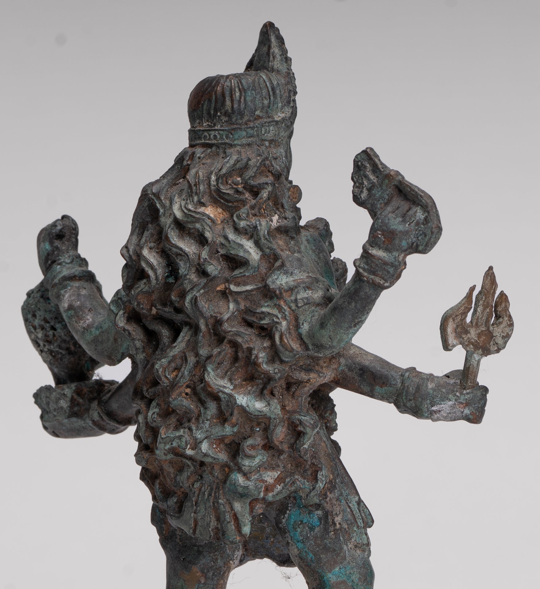 Kali Statue - Antique Indian Style Standing Bronze Kali or Mahakali Statue - 20cm/8"