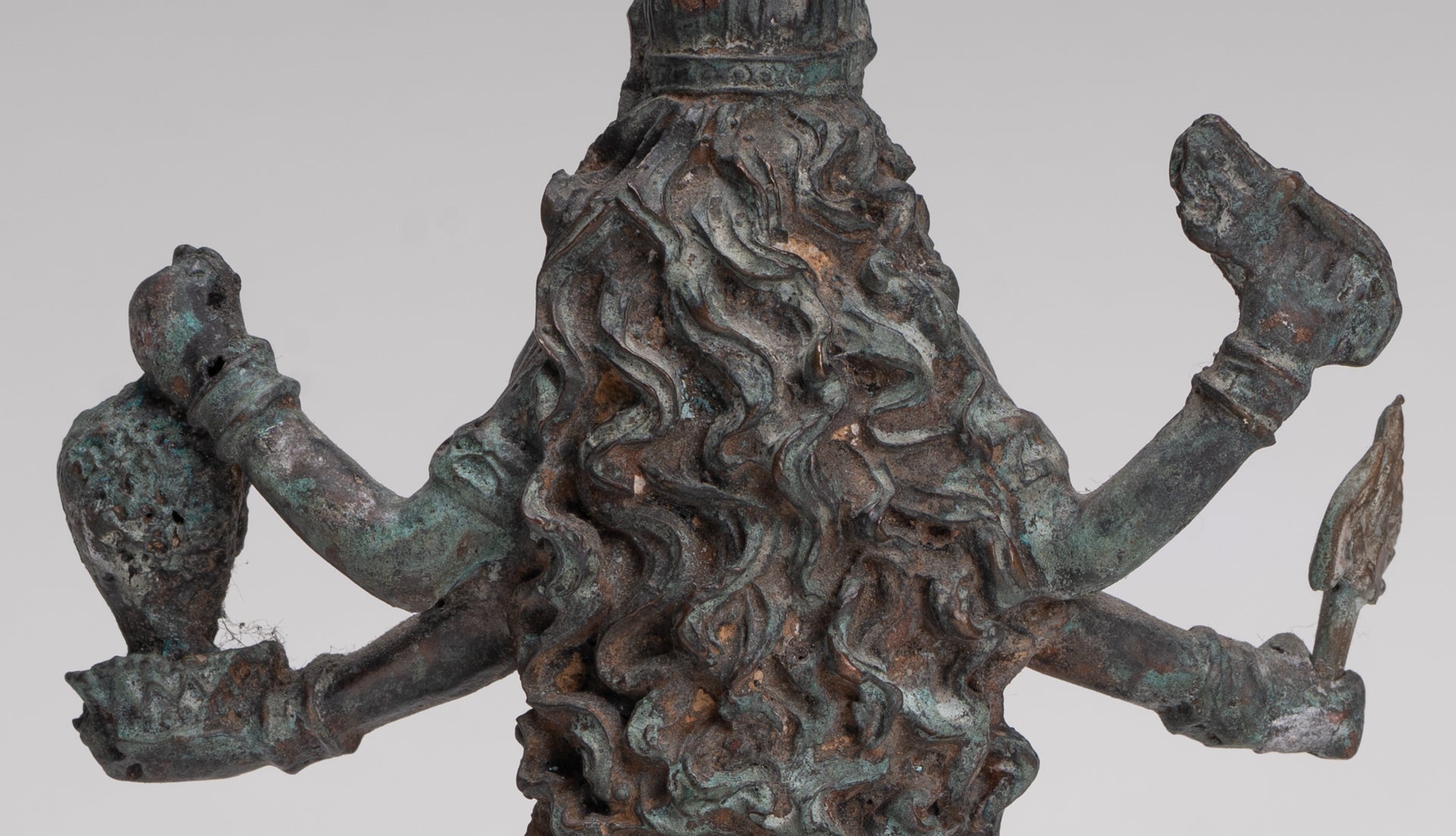 Kali Statue - Antique Indian Style Standing Bronze Kali or Mahakali Statue - 20cm/8"