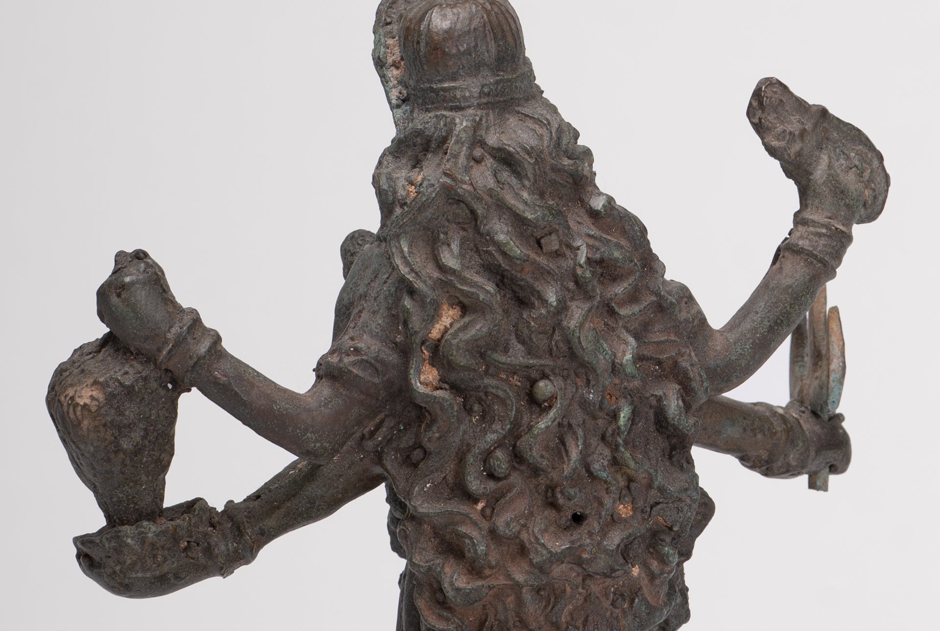 Kali Statue - Antique Indian Style Standing Bronze Kali or Mahakali Statue - 19cm/8"