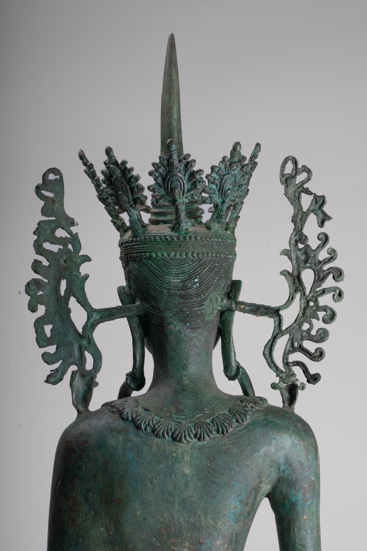 Large Buddha Statue - Antique Burmese Style Bronze Shan Enlightenment Seated Buddha Statue - 103cm/41"