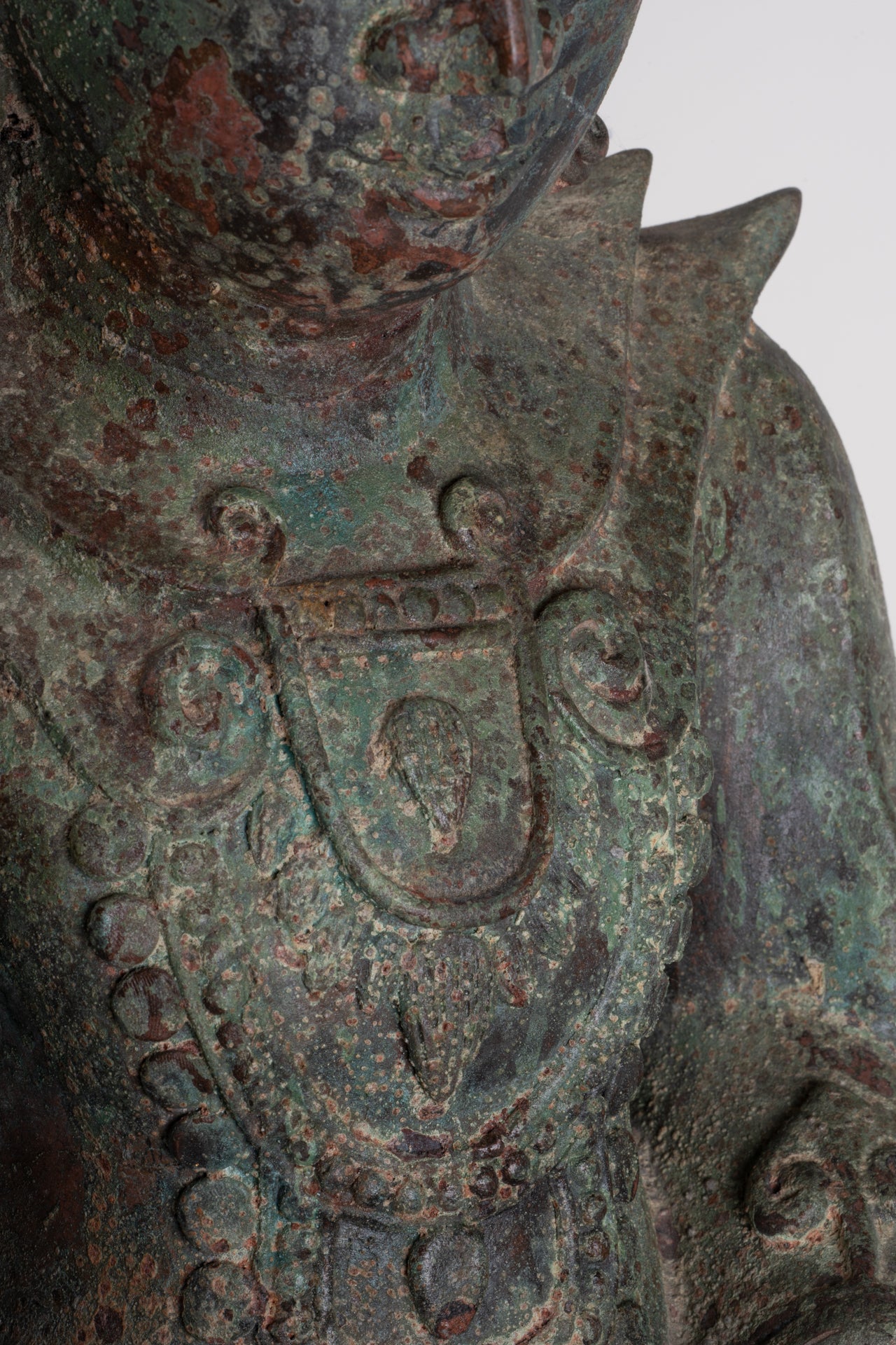 Antique Burmese Style Bronze Shan Enlightenment Seated Buddha Statue - 100cm/40"