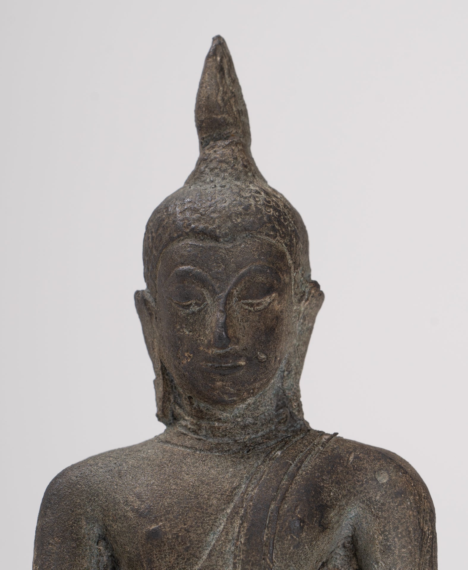 Buddha Statue - Antique Sukhothai Style Thai Enlightenment Buddha Statue - 11cm/4"