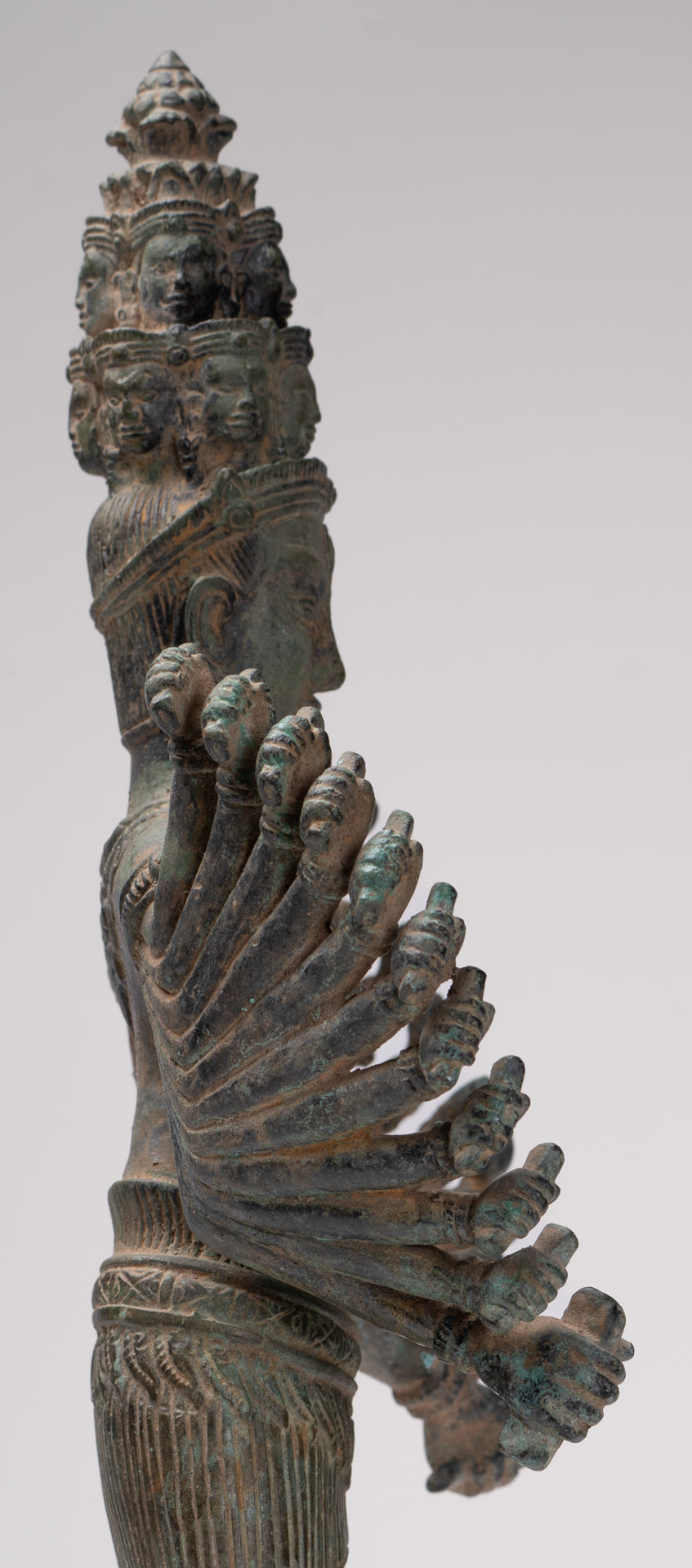 Deity Statue - Antique Khmer Style Bayon Prajnaparamita Statue / Goddess - 36cm/14"