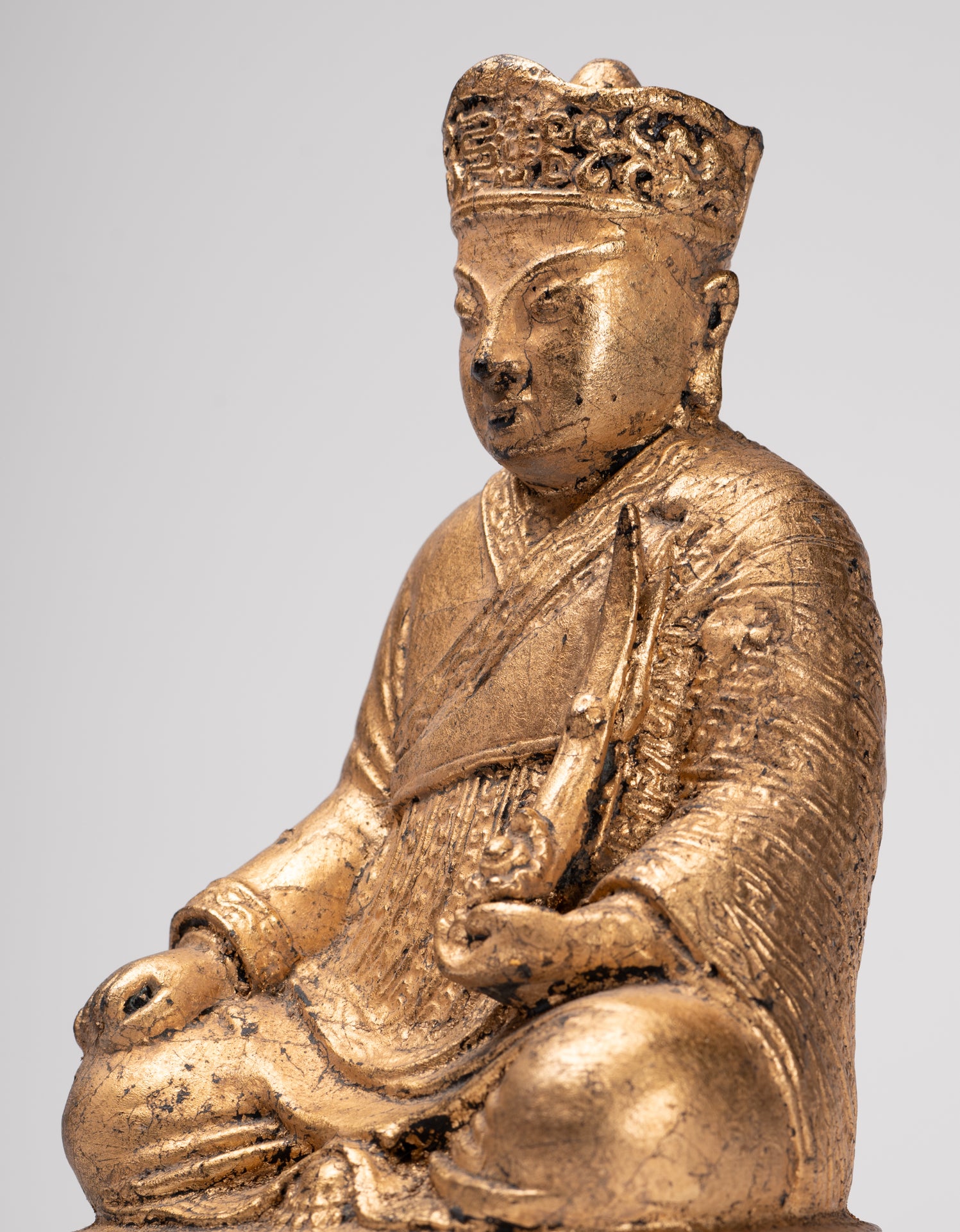 Monk Statue - Antique Chinese Style Tai Hong Zuo Shi Chinese Monk Statue - 23cm/9"