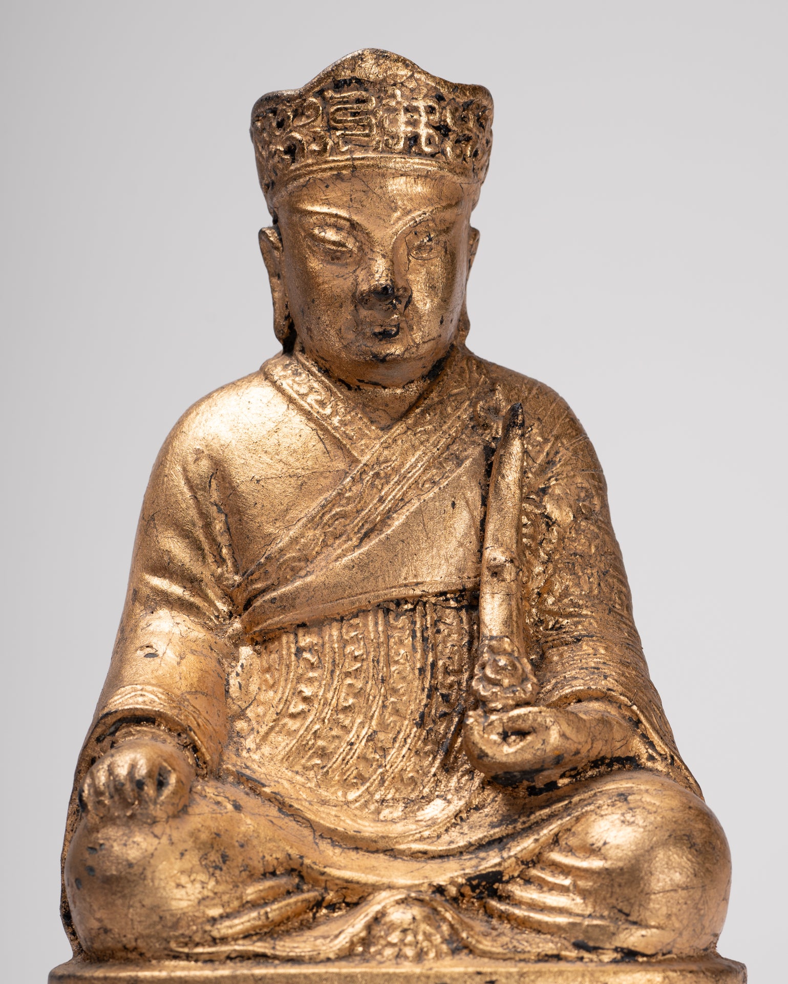 Monk Statue - Antique Chinese Style Tai Hong Zuo Shi Chinese Monk Statue - 23cm/9"