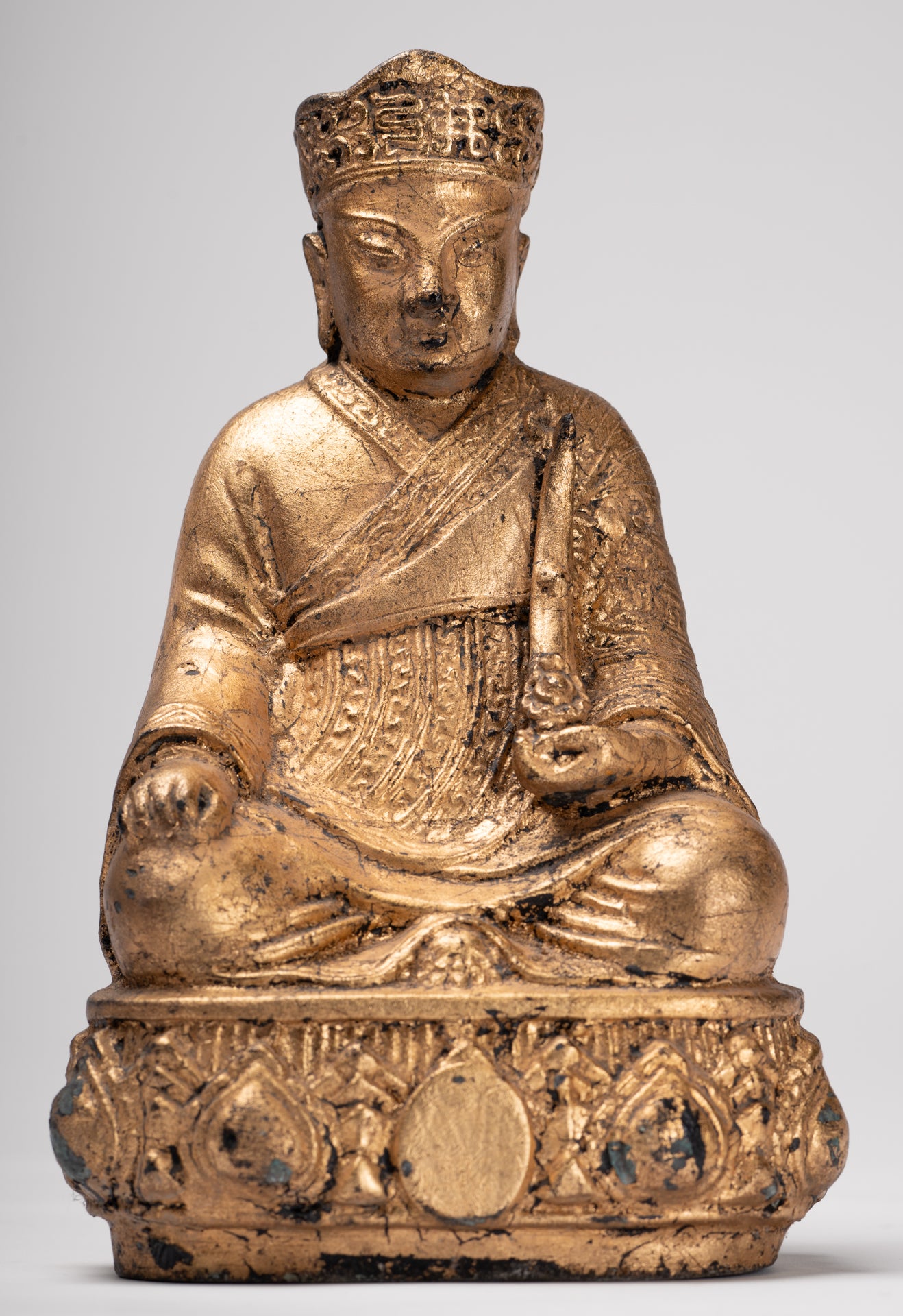 Monk Statue - Antique Chinese Style Tai Hong Zuo Shi Chinese Monk Statue - 23cm/9"