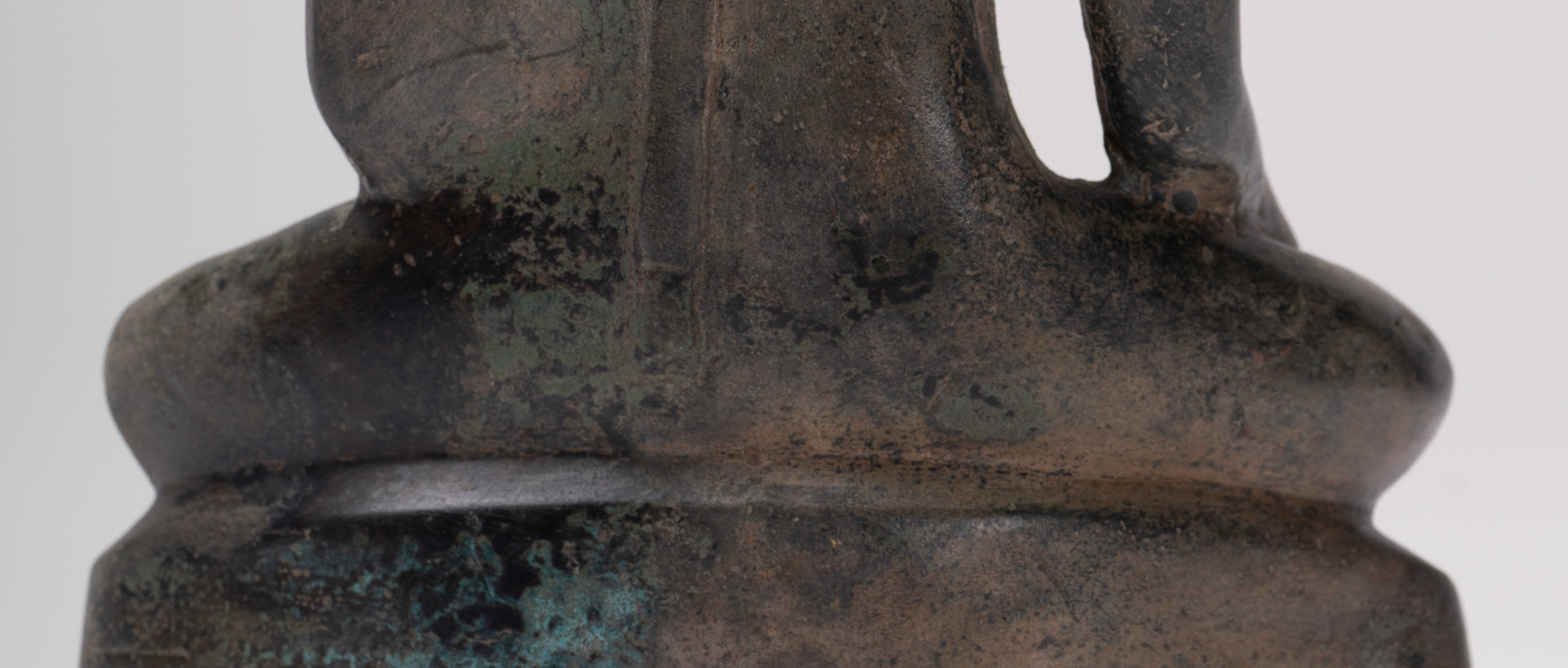 Buddha Statue - Antique U Thong Style Bronze Enlightenment Buddha Statue - 24cm/10"