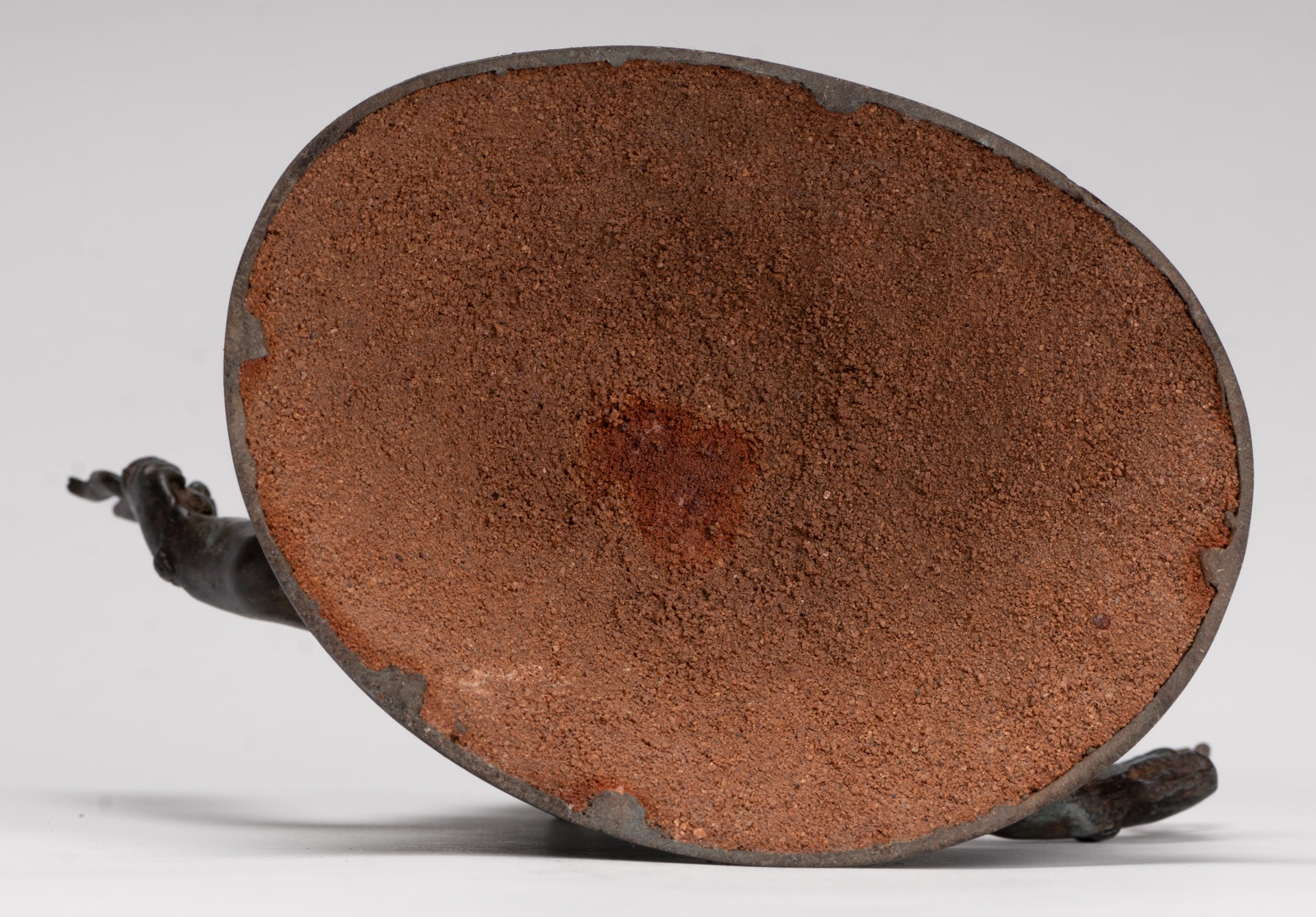 Ganesha Statue - Antique Thai Style Bronze Seated 4-Arm Ganesha Statue - 20cm/8"