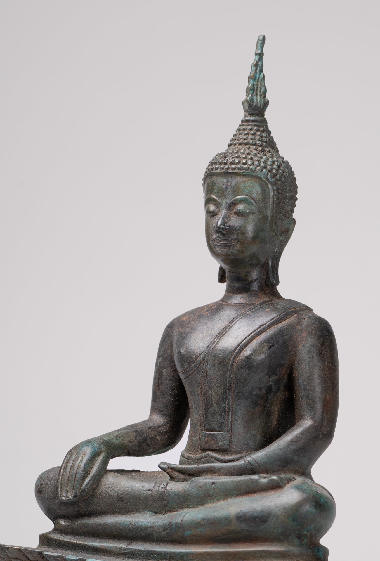 Buddha Statue - Antique Sukhothai Style Thai Enlightenment Buddha Statue - 31cm/12"