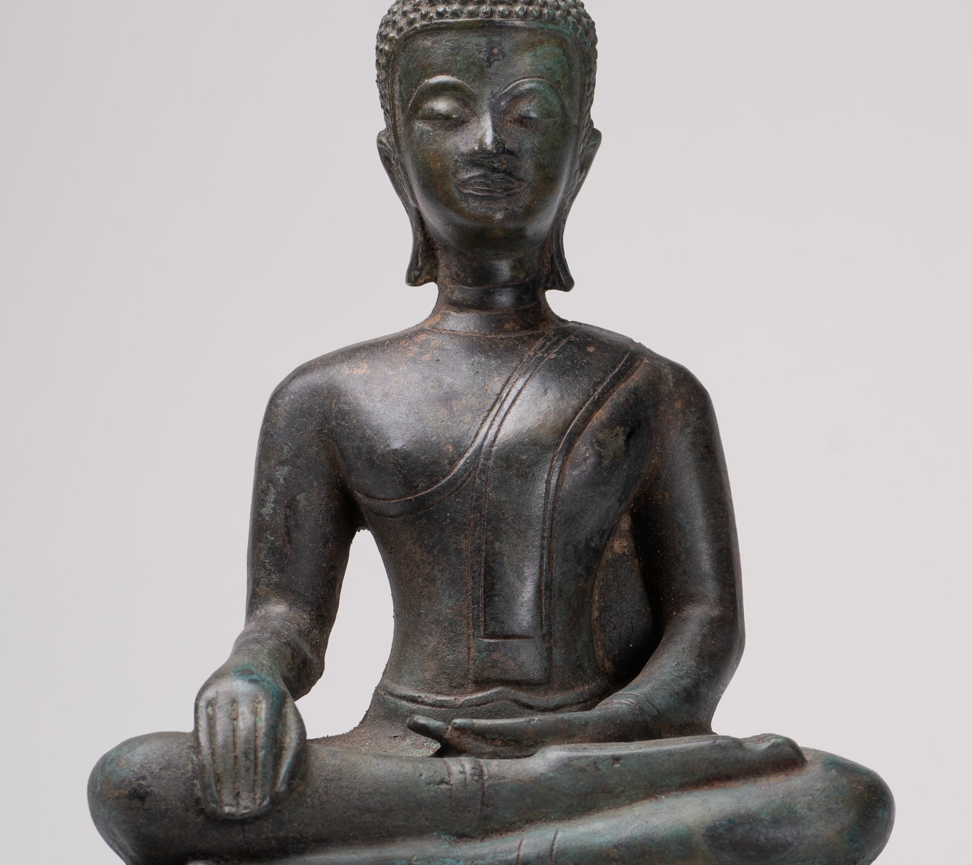 Buddha Statue - Antique Sukhothai Style Thai Enlightenment Buddha Statue - 31cm/12"