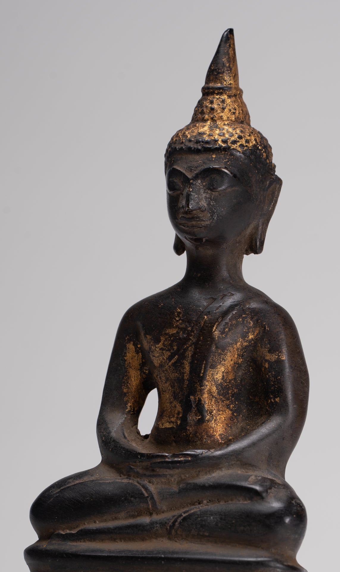 Buddha Statue - Large Antique Laos Style Meditation Buddha Statue - 21cm/8"