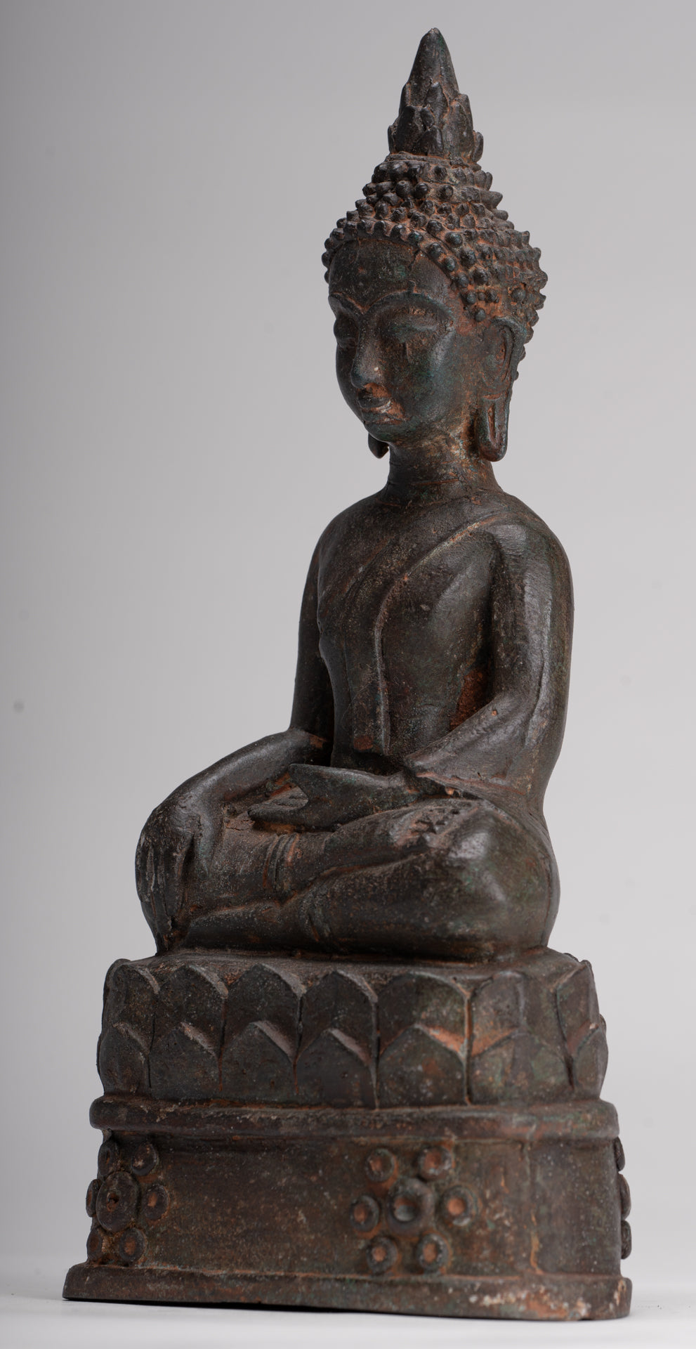 Buddha Statue - Antique Laos Style Enlightenment Buddha Statue - 27cm/11"