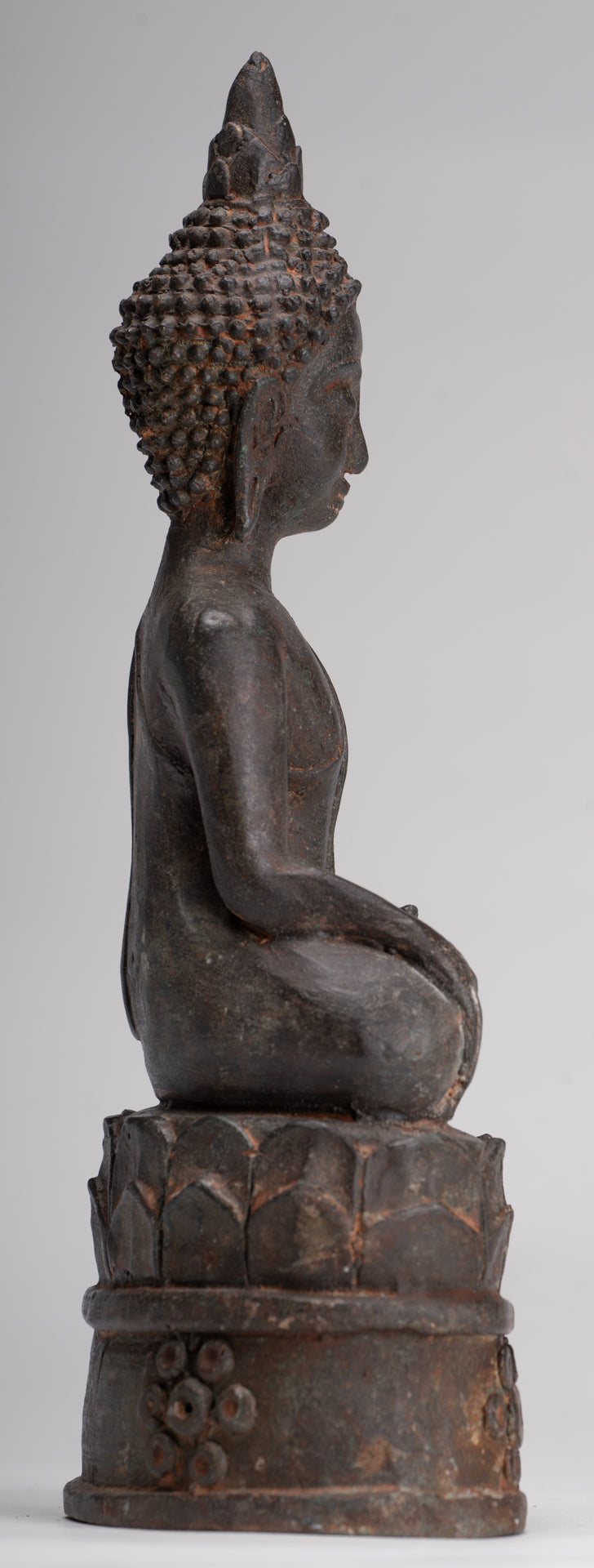 Buddha Statue - Antique Laos Style Enlightenment Buddha Statue - 27cm/11"