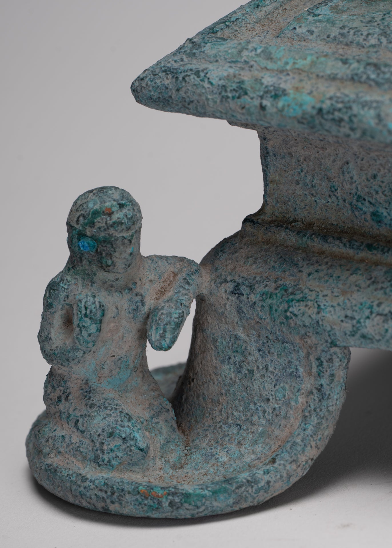 Vishnu Statue - Antique Phnom Da Style Khmer Vishnu with Gadanari and Chakrapurusha - 39cm/16"