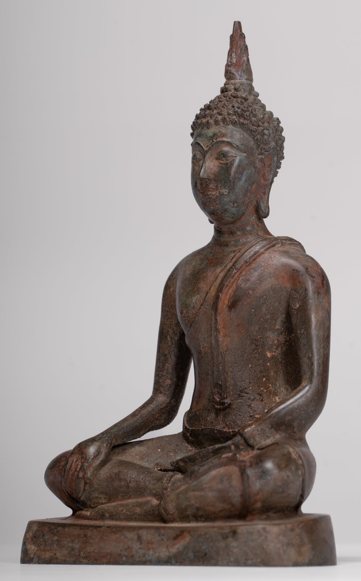 Buddha Statue - Antique Sukhothai Style Thai Enlightenment Buddha Statue - 18cm/7"