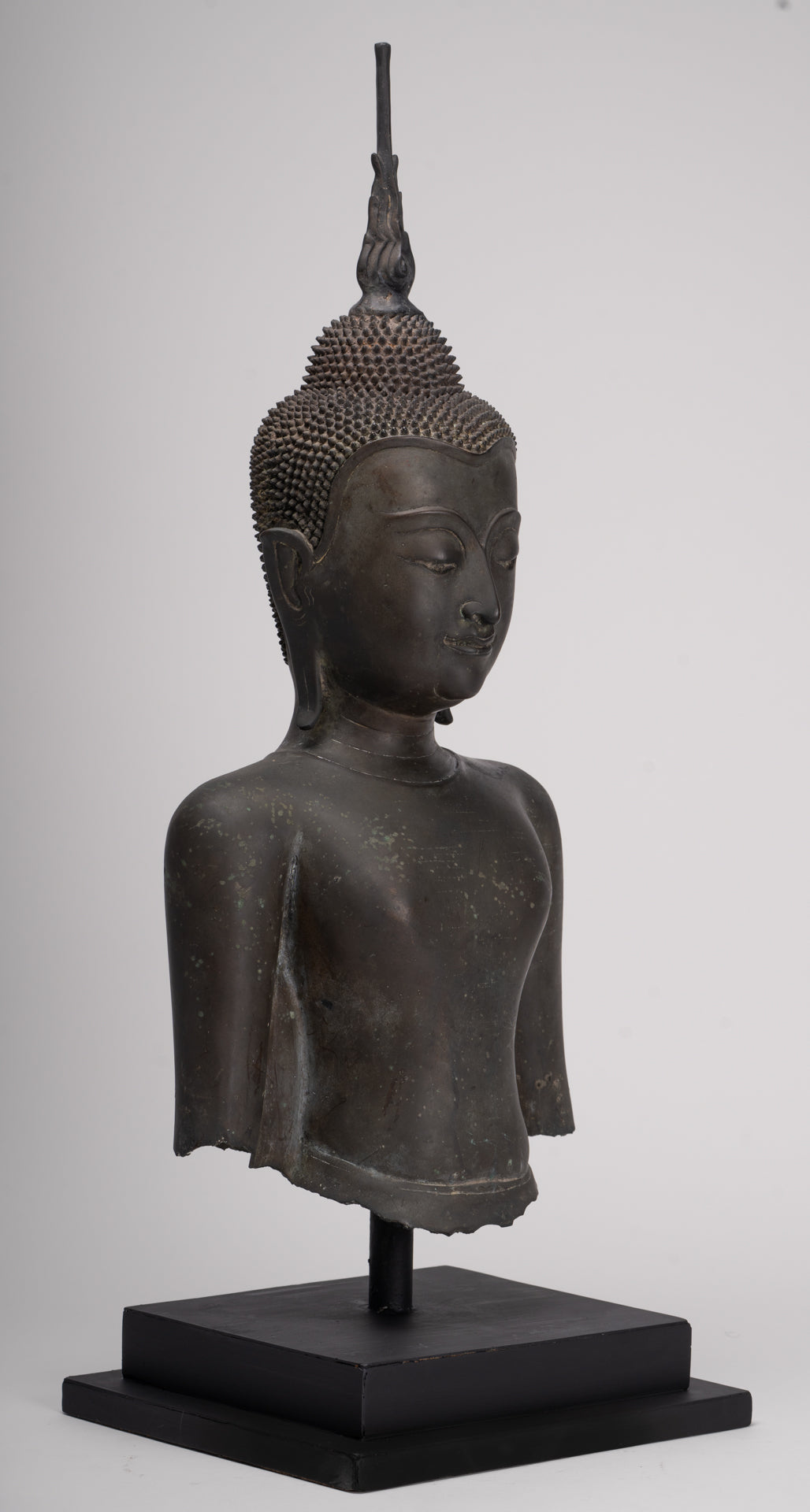 Buddha Statue - Antique U Thong Style Bronze Enlightenment Buddha Torso - 65cm/26"