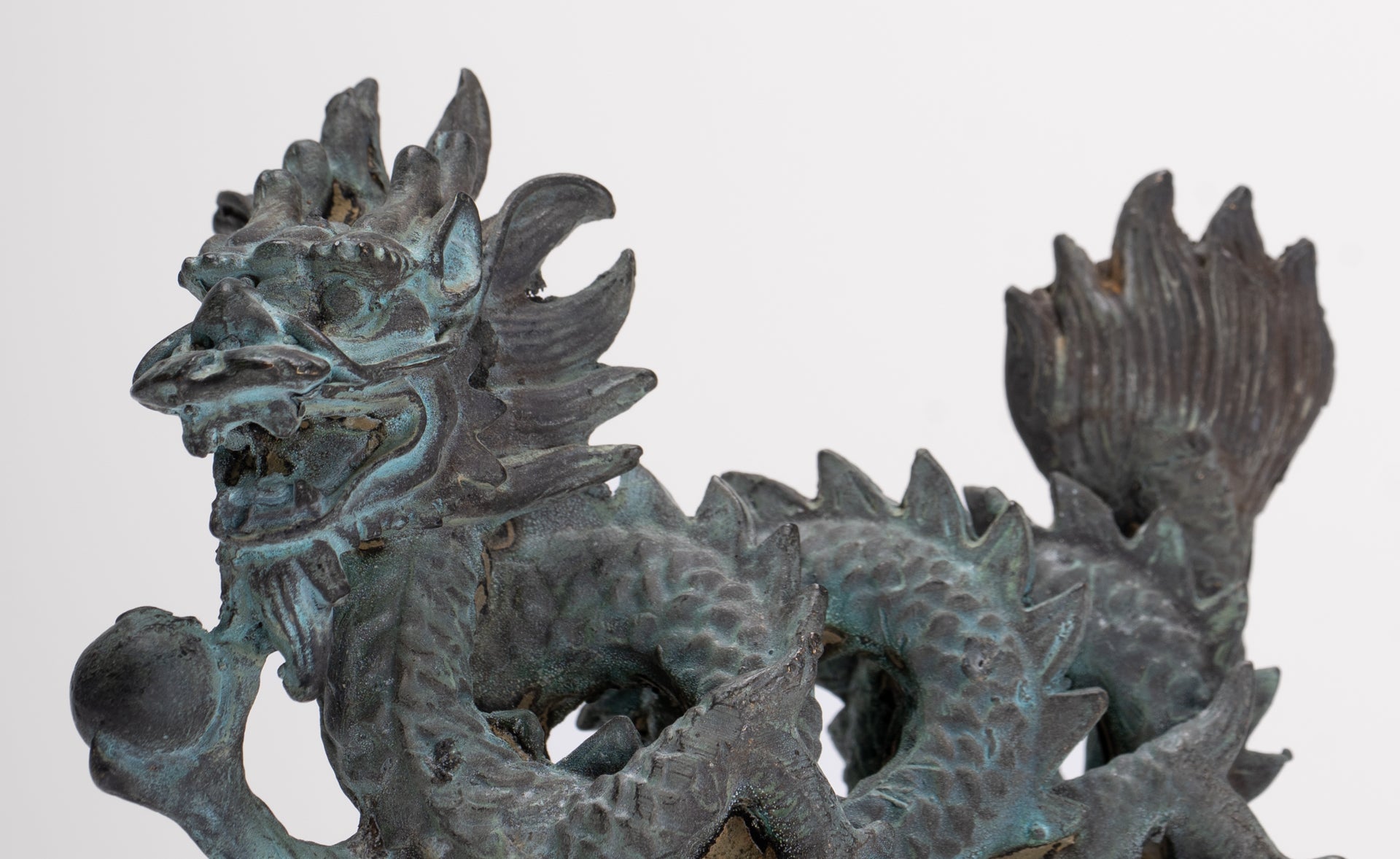 Antique Chinese Style Bronze Dragon Statue - 12.5cm/5"