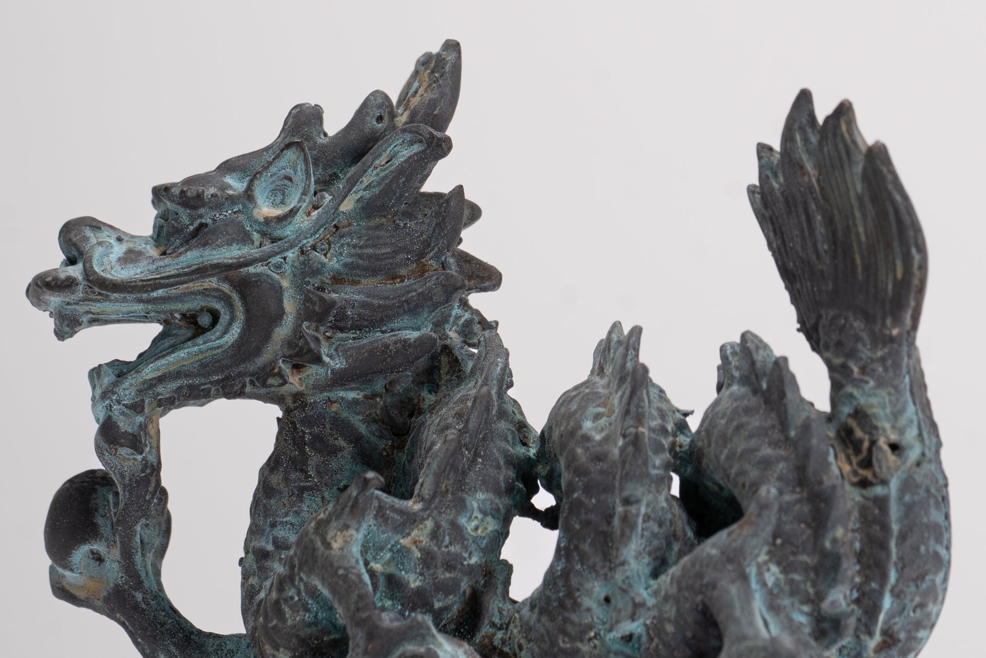 Antique Chinese Style Bronze Dragon Statue - 12.5cm/5"