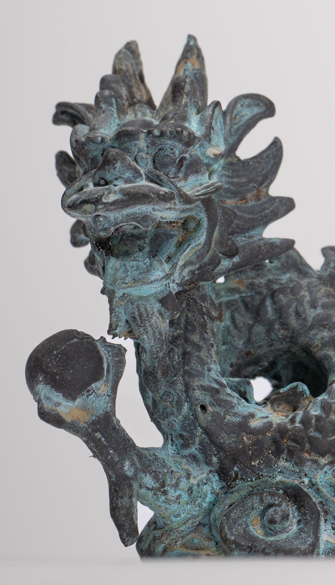 Antique Chinese Style Bronze Dragon Statue - 12.5cm/5"