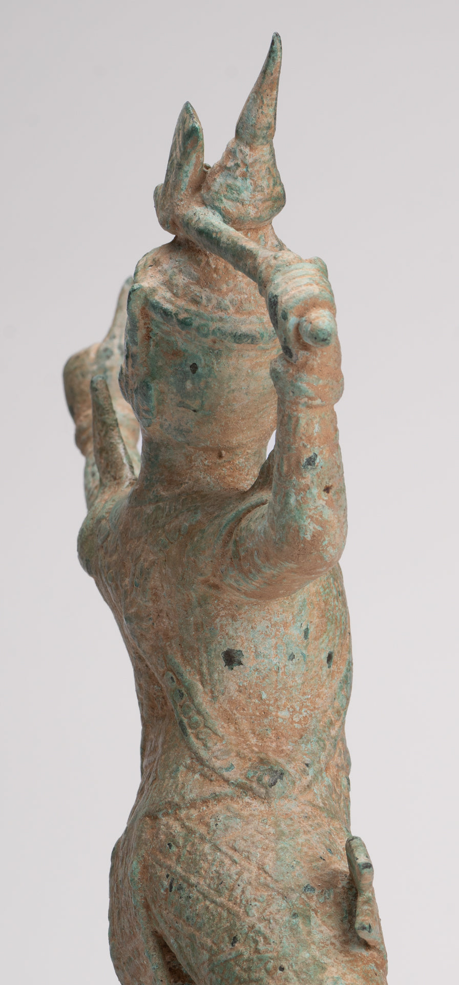 Antique Khmer Style Standing Bayon Hindu God Hanuman Statue - 31cm/12" Tall