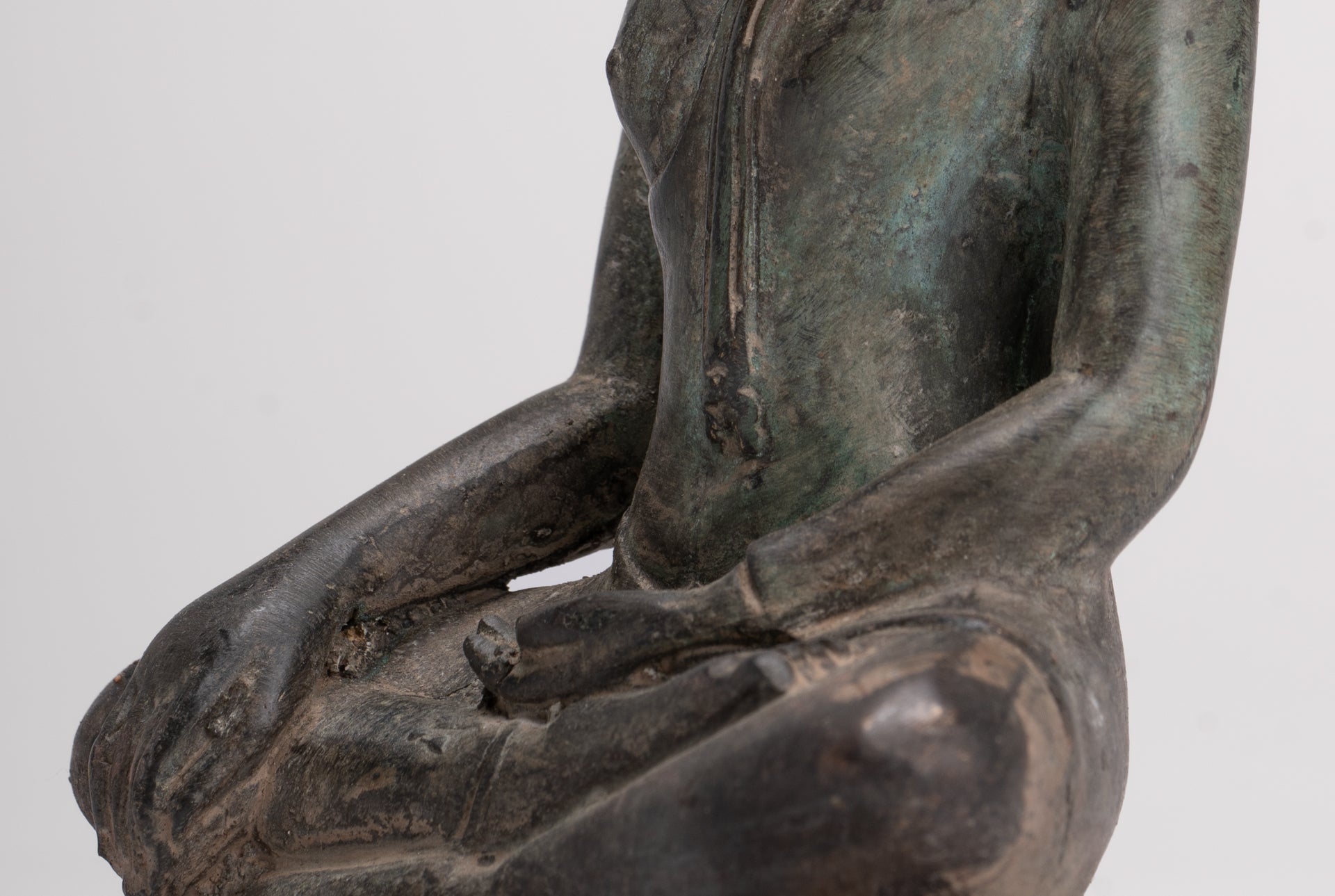 Buddha Statue - Antique Sukhothai Style Thai Enlightenment Buddha Statue - 17cm/7"