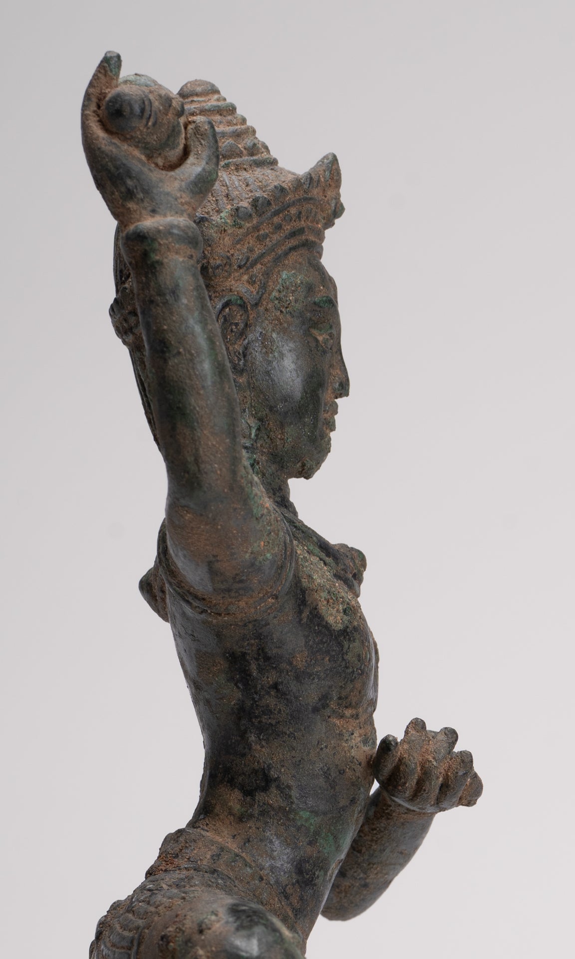 Antique Khmer Style Angkor Wat Bronze Dancing Apsara or Angel - 29cm/12"