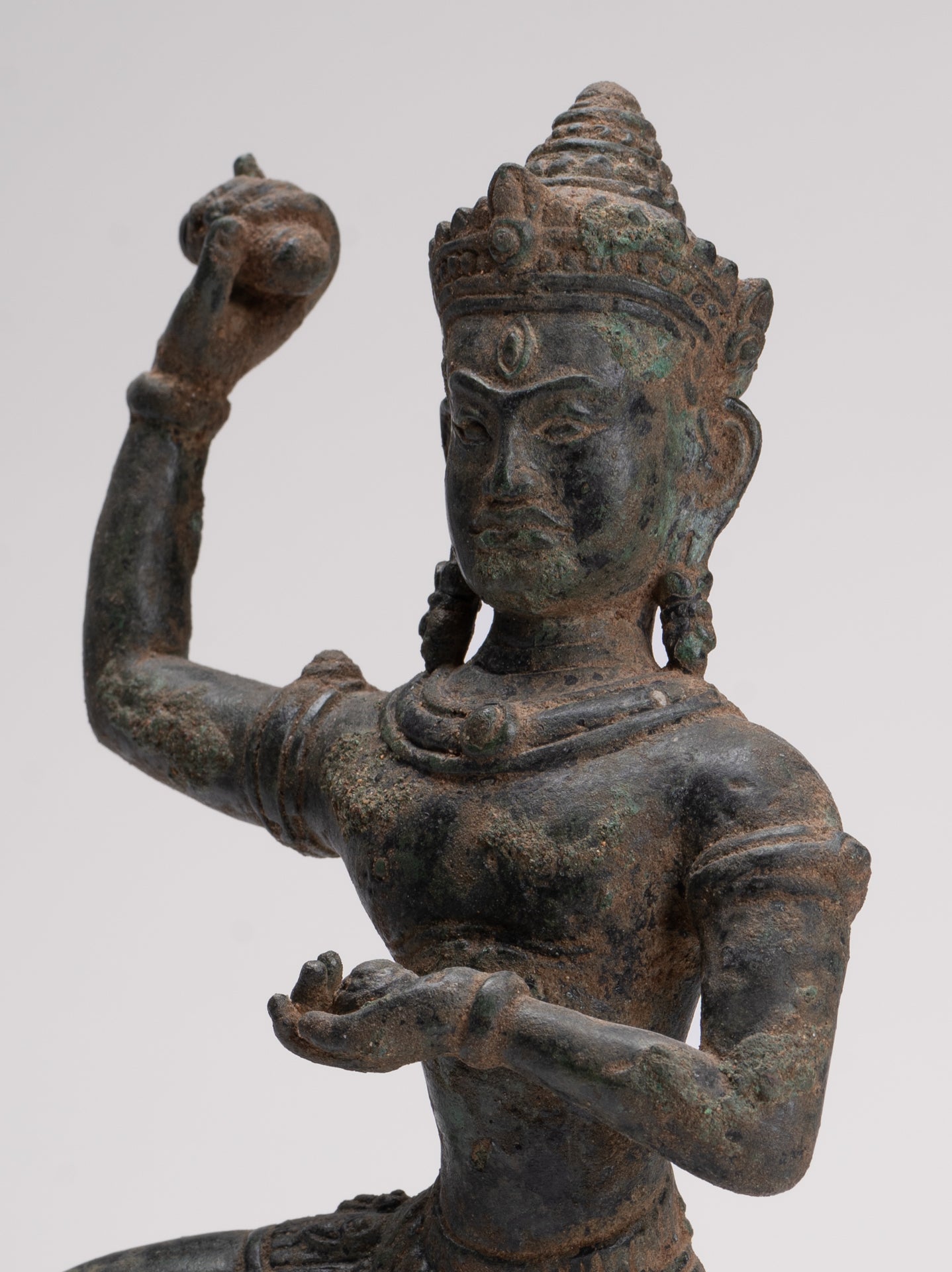 Antique Khmer Style Angkor Wat Bronze Dancing Apsara or Angel - 29cm/12"
