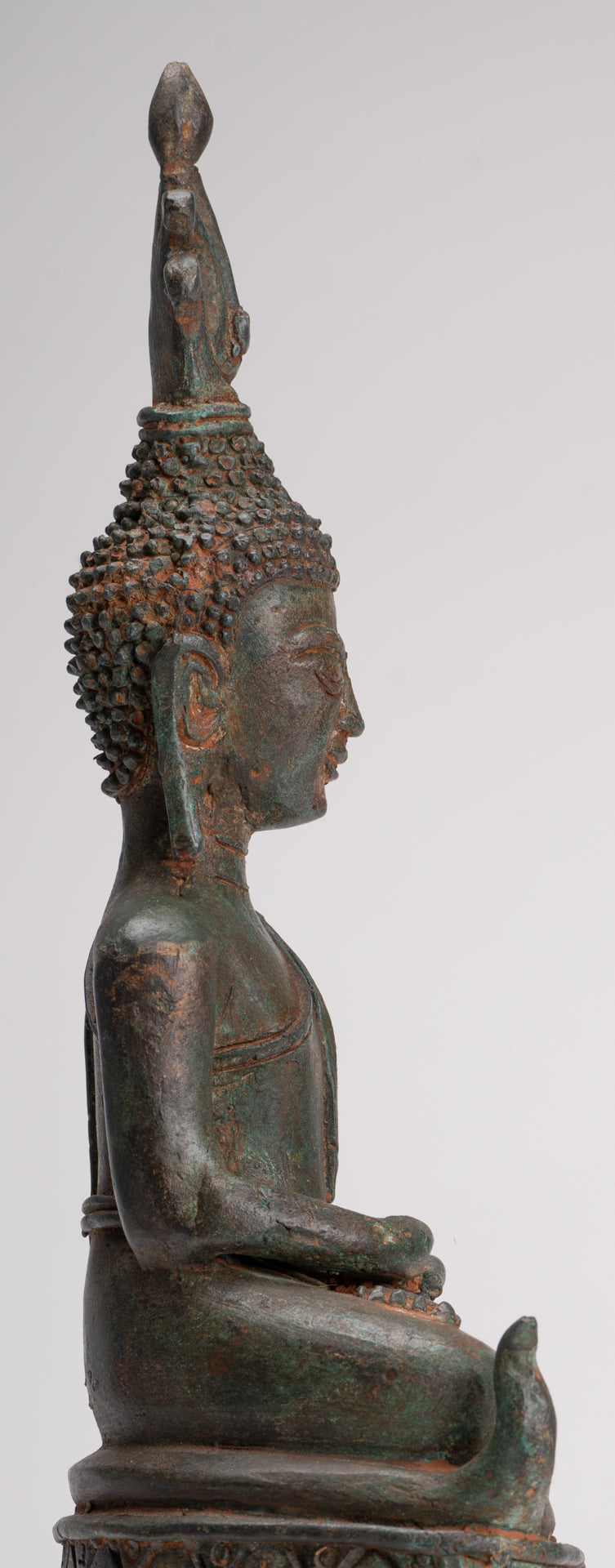 Buddha Statue - Seated Antique Laos Style Meditation Buddha Statue - 26cm/10"