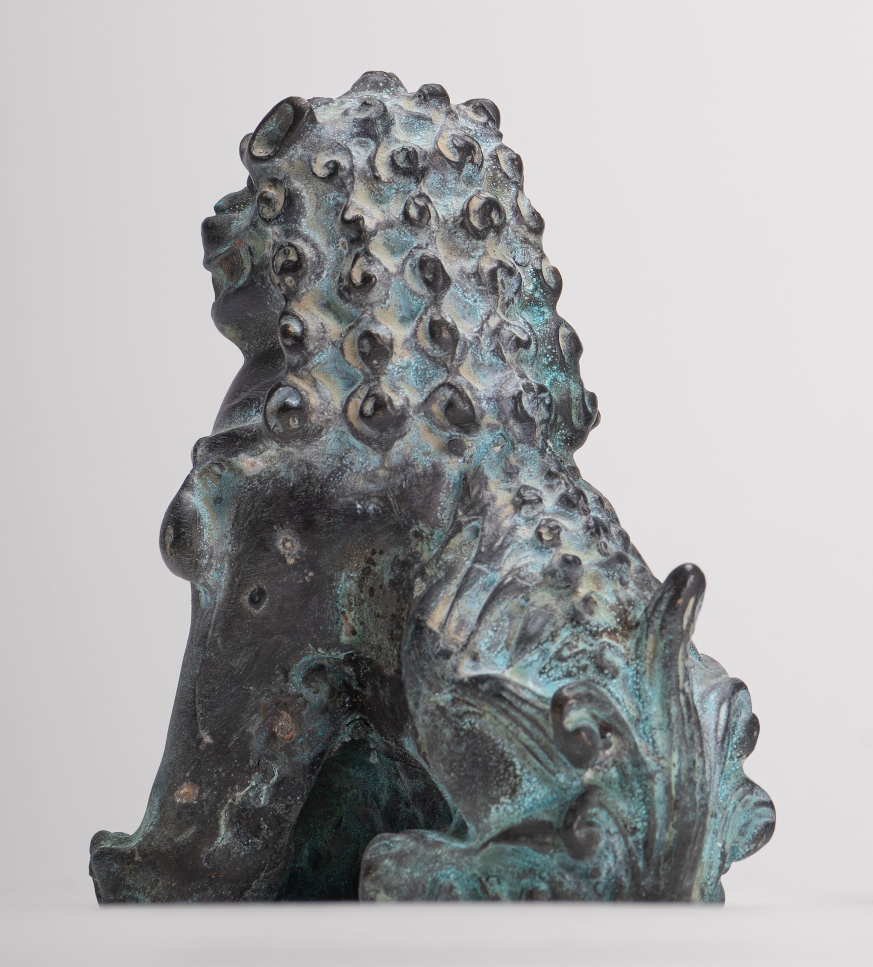 Leoni guardiani del tempio in stile cinese antico Leoni Shishi Foo Dogs Leoni imperiali (coppia) - 10,5 cm/4"