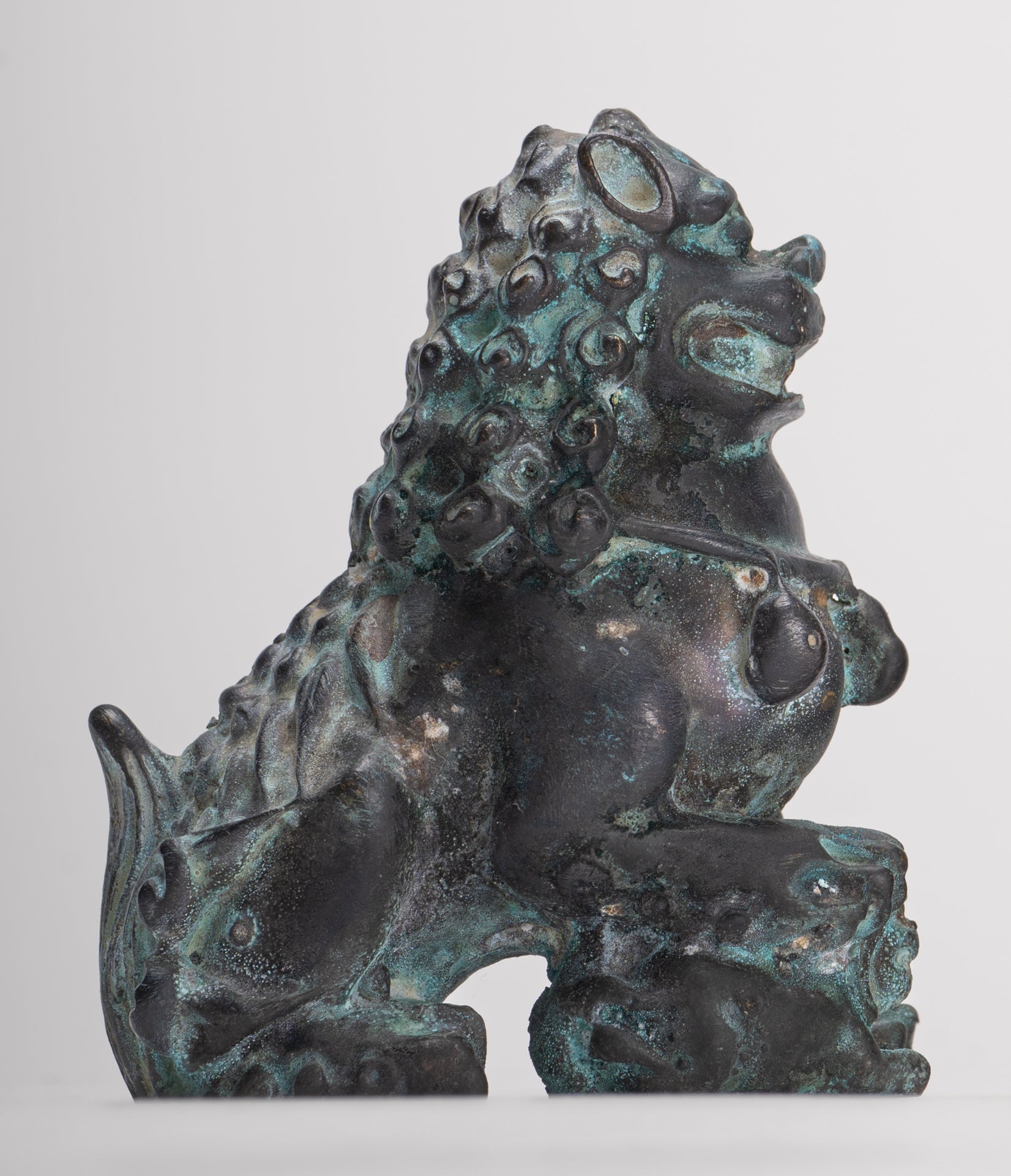 Leoni guardiani del tempio in stile cinese antico Leoni Shishi Foo Dogs Leoni imperiali (coppia) - 10,5 cm/4"