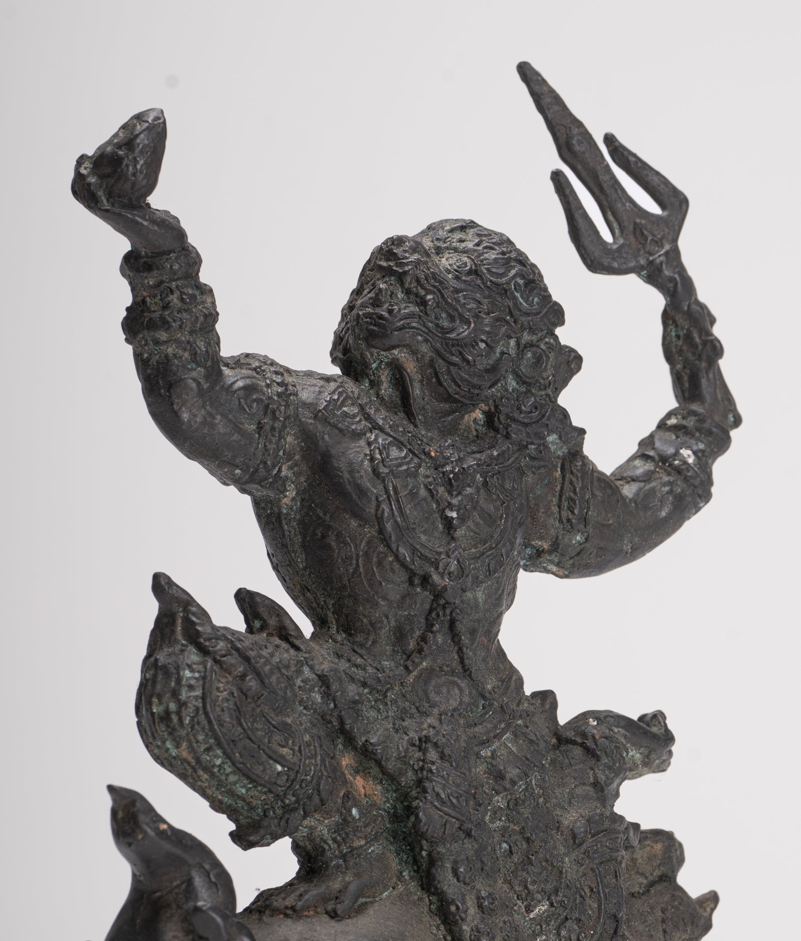 Antique Thai Style Bayon Hindu God Hanuman Statue - 23cm/9" Tall