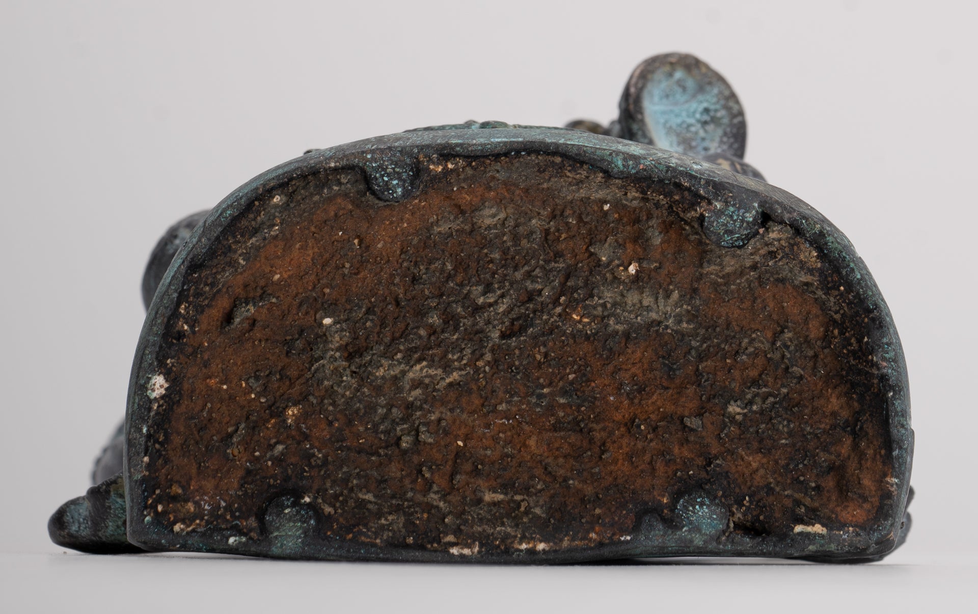 Ganesh - Antique Thai Style Bronze Seated Ganesh Statue  - 15.5cm/6"