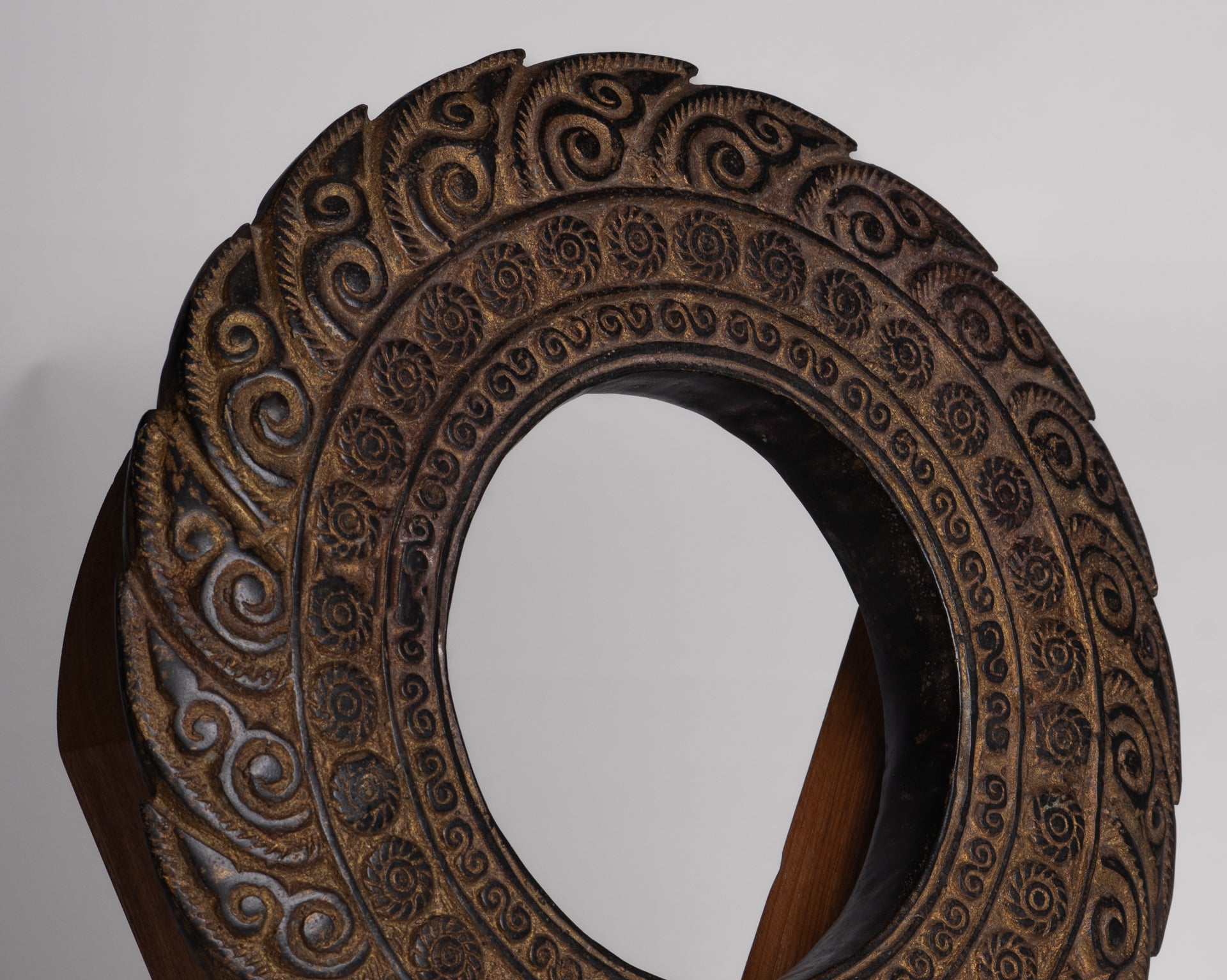 Antique Khmer Style Bronze Vishnu Discus or Chakra - 33cm/13"