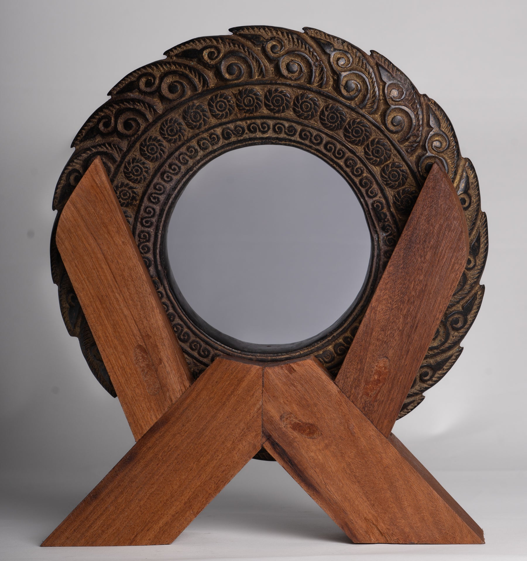 Antique Khmer Style Bronze Vishnu Discus or Chakra - 33cm/13"