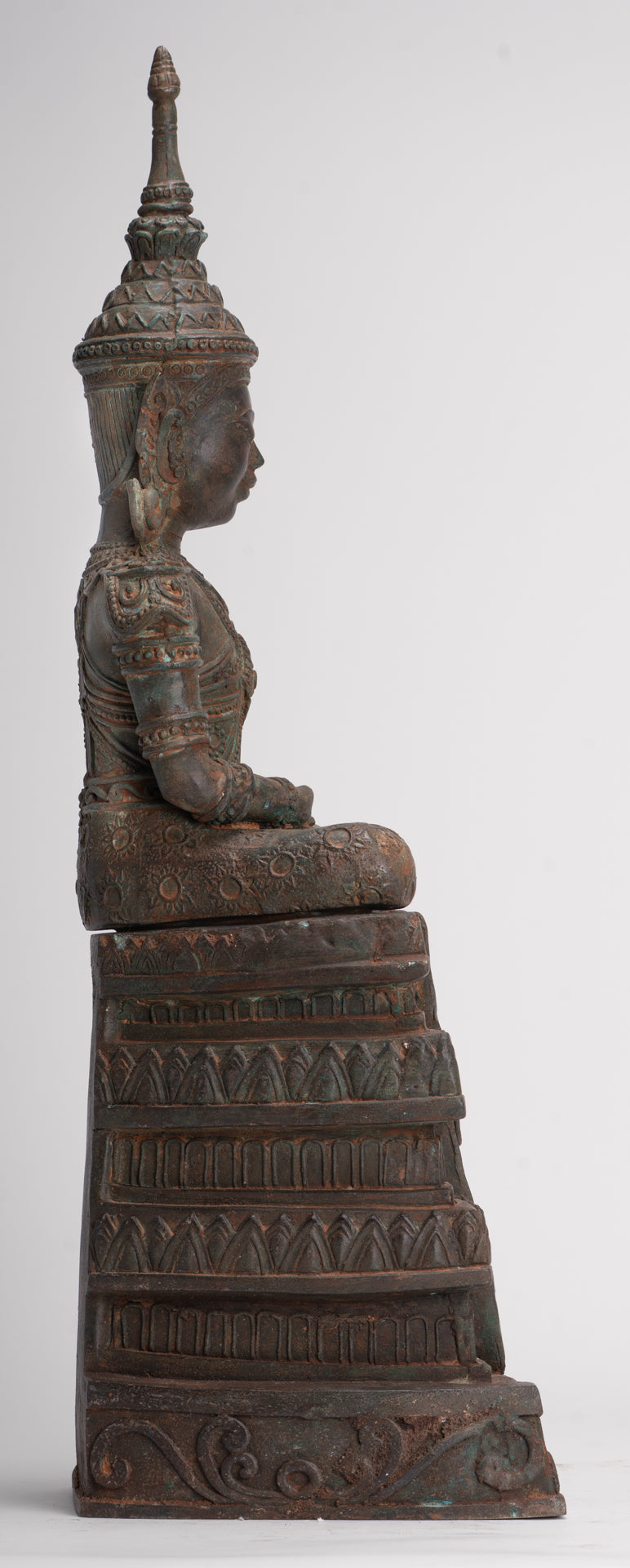 Buddha Statue - Seated Antique Laos Style Meditation Buddha Statue - 61cm/24"