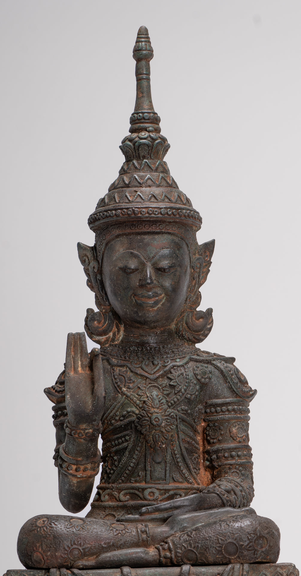 Buddha Statue - Seated Antique Laos Style Teaching Buddha Statue - 61cm/24"