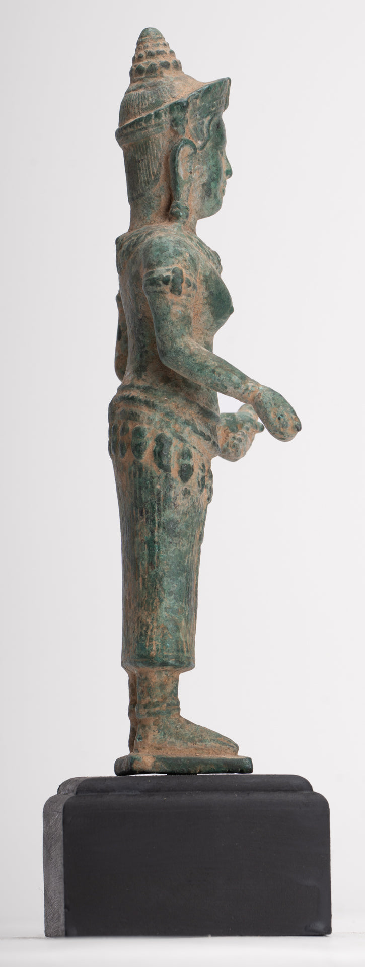 Lakshmi Statue - Antique Khmer Style Bayon Lakshmi Statue / Devi Consort of Vishnu - 27.5cm/11"