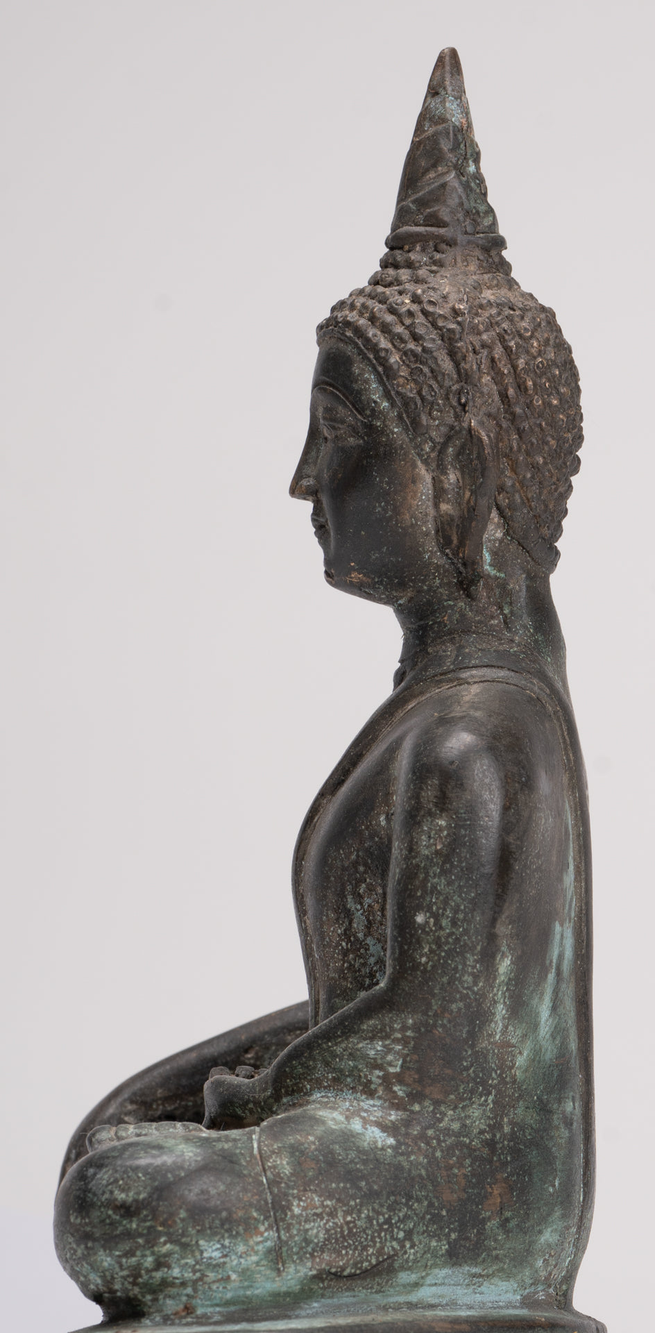 Buddha Statue - Antique Thai Style Luang Pho Phra Sai Buddha Statue - 24cm/10" 