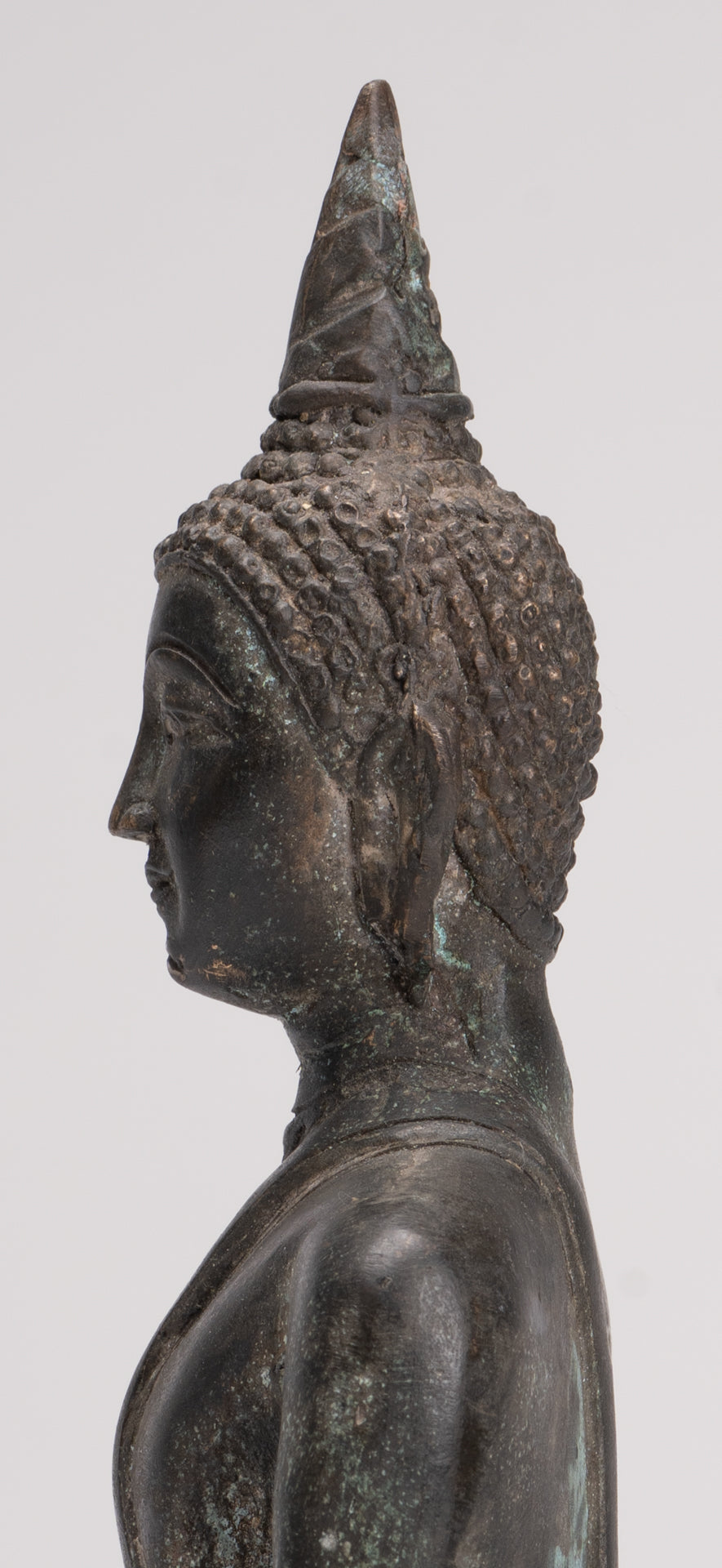 Buddha Statue - Antique Thai Style Luang Pho Phra Sai Buddha Statue - 24cm/10" 