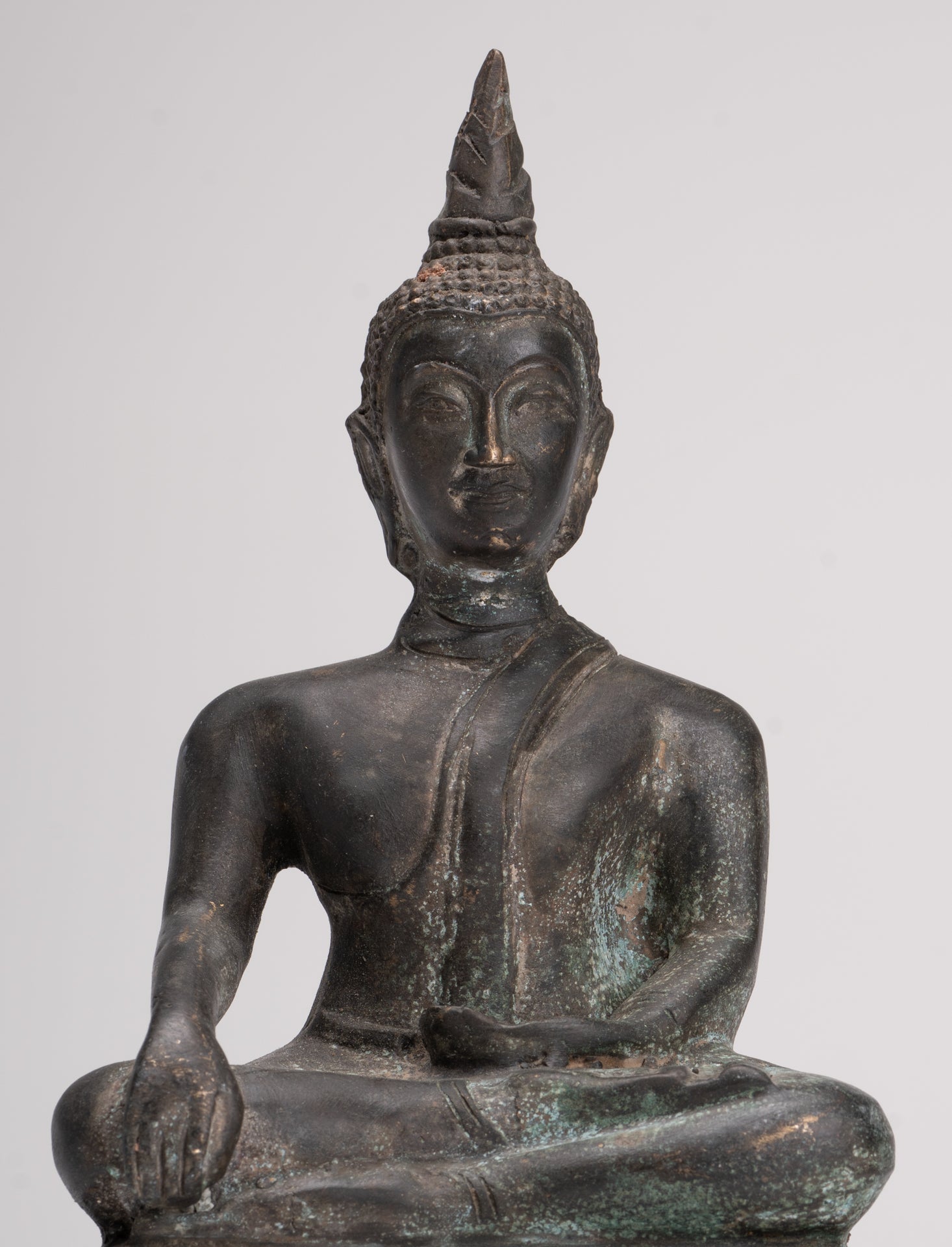 Buddha Statue - Antique Thai Style Luang Pho Phra Sai Buddha Statue - 24cm/10" 