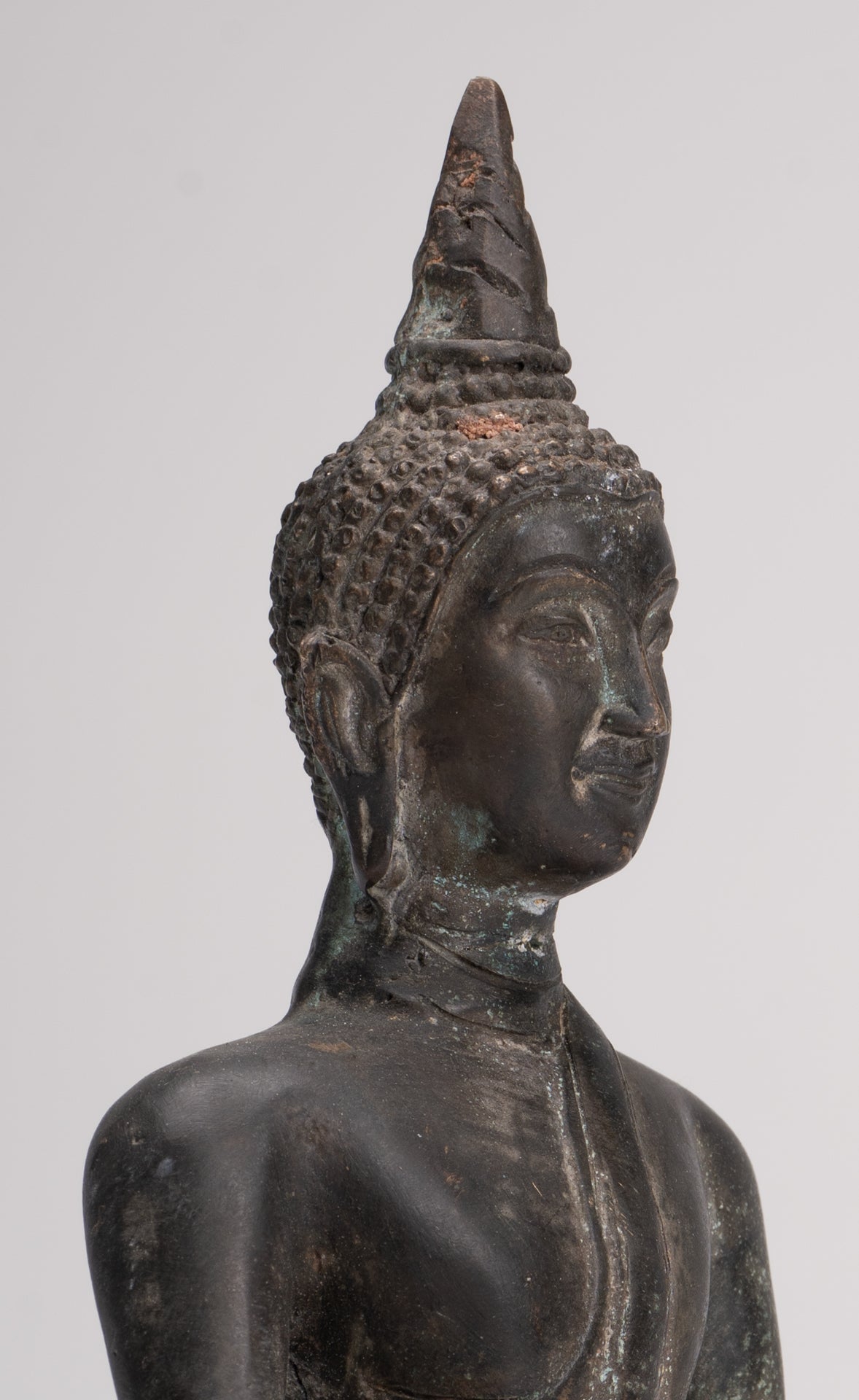 Buddha Statue - Antique Thai Style Luang Pho Phra Sai Buddha Statue - 24cm/10" 
