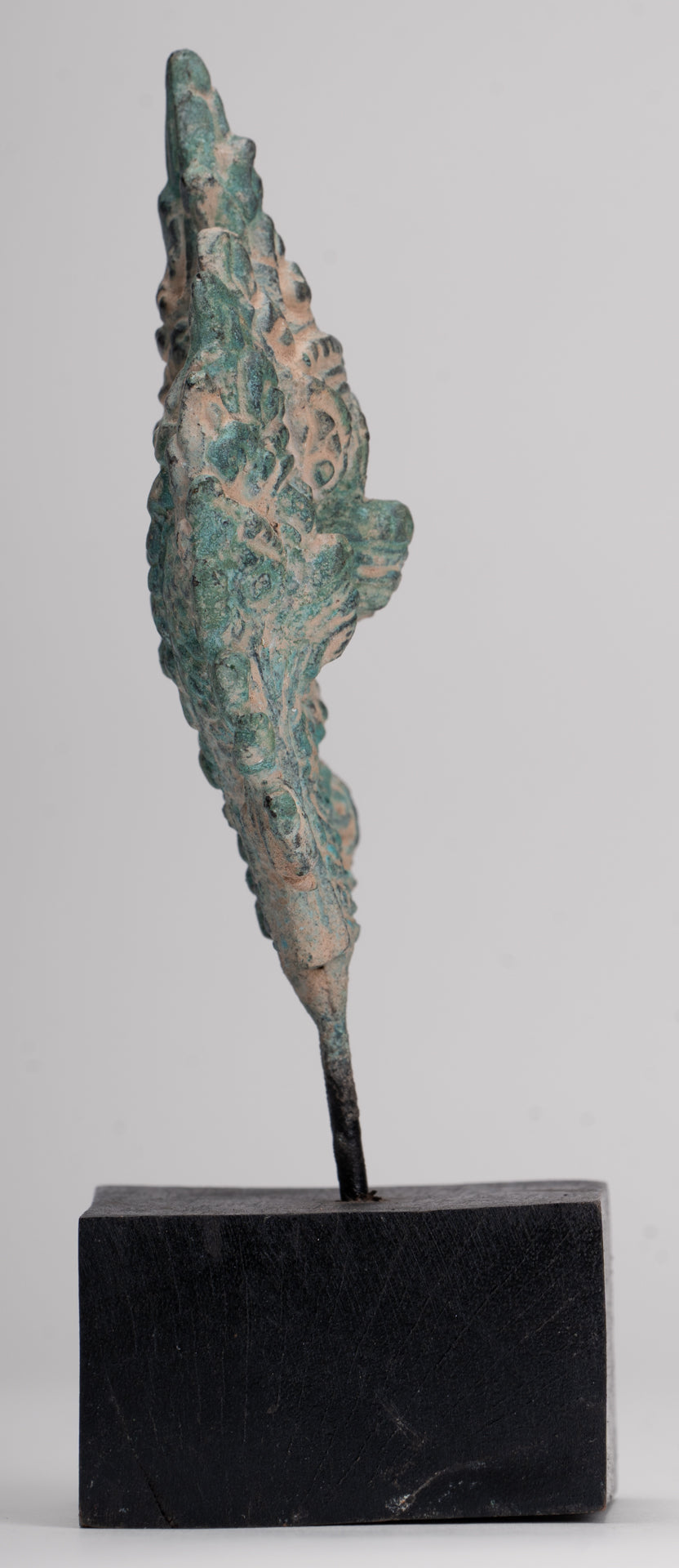 Naga Statue - Antique Khmer Style Bronze Protective Naga, Snake or Serpent Statue - 15.5cm/6"