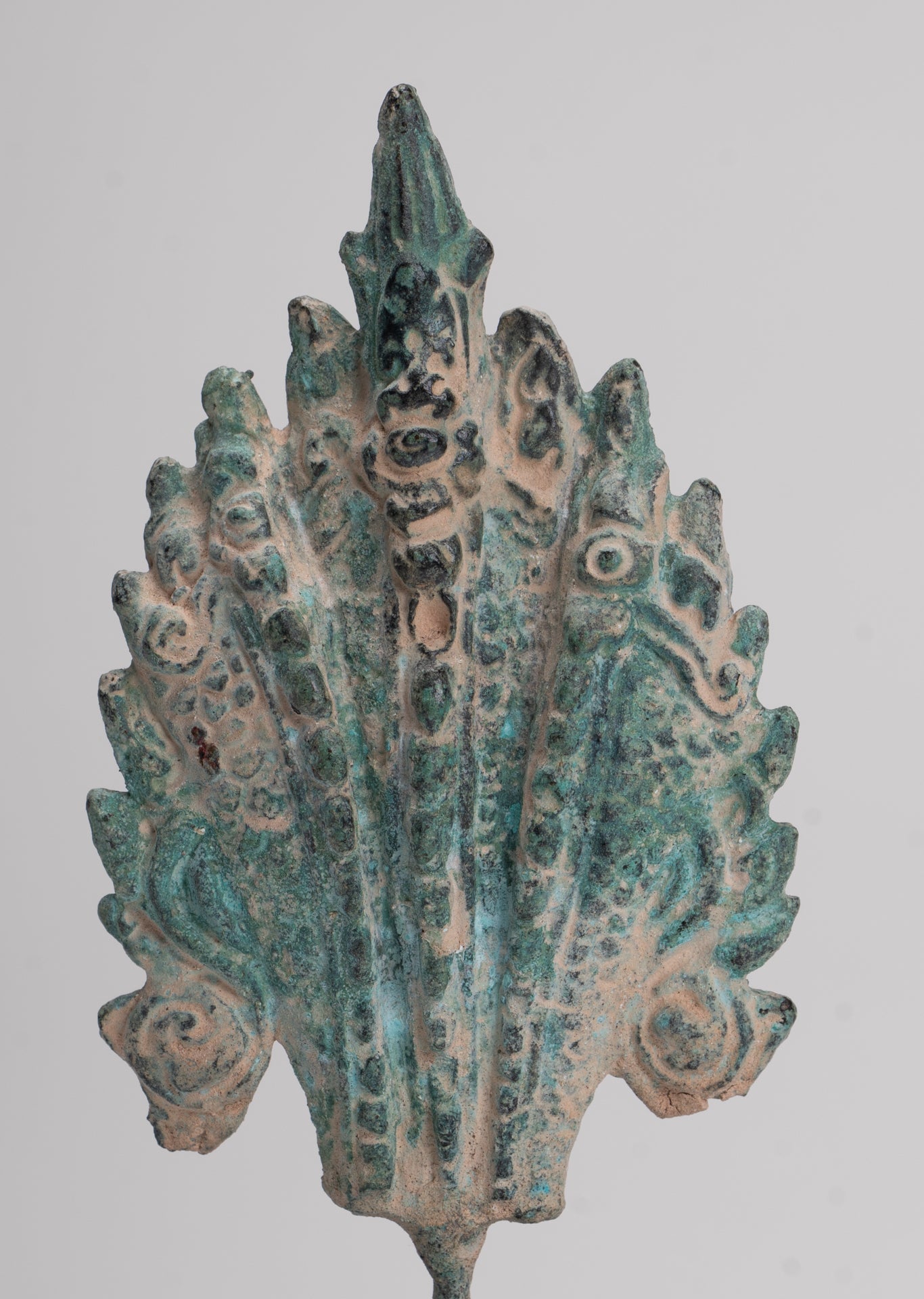 Naga-Statue – antike schützende Naga-, Schlangen- oder Schlangenstatue aus Bronze im Khmer-Stil – 15,5 cm.